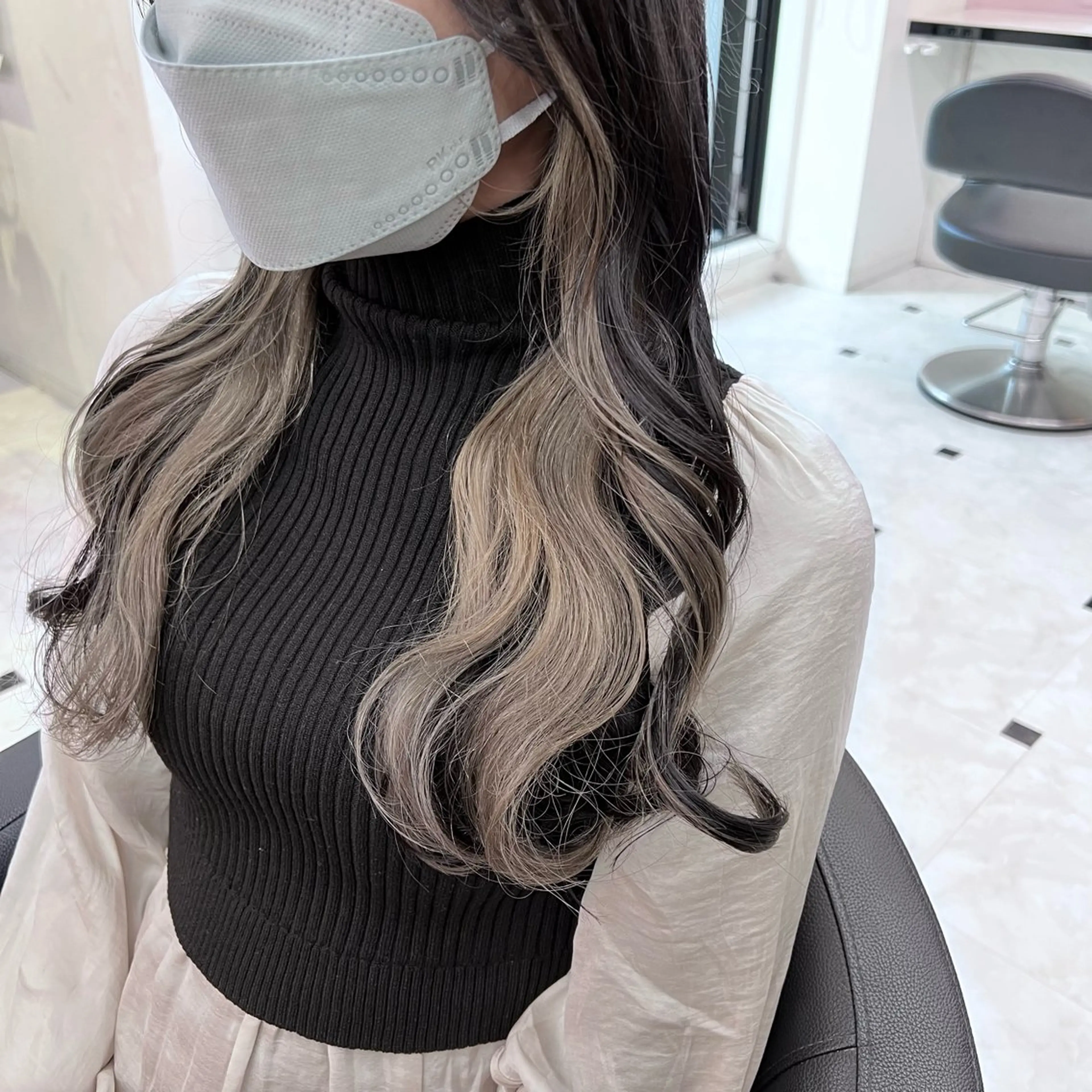ミディアム カラー ヘアアレンジ ヘアカラー トリートメント ヘッドスパ ヘアセット 💕ブリーチカラー☁ 髪質改善💖サワのヘアスタイル
