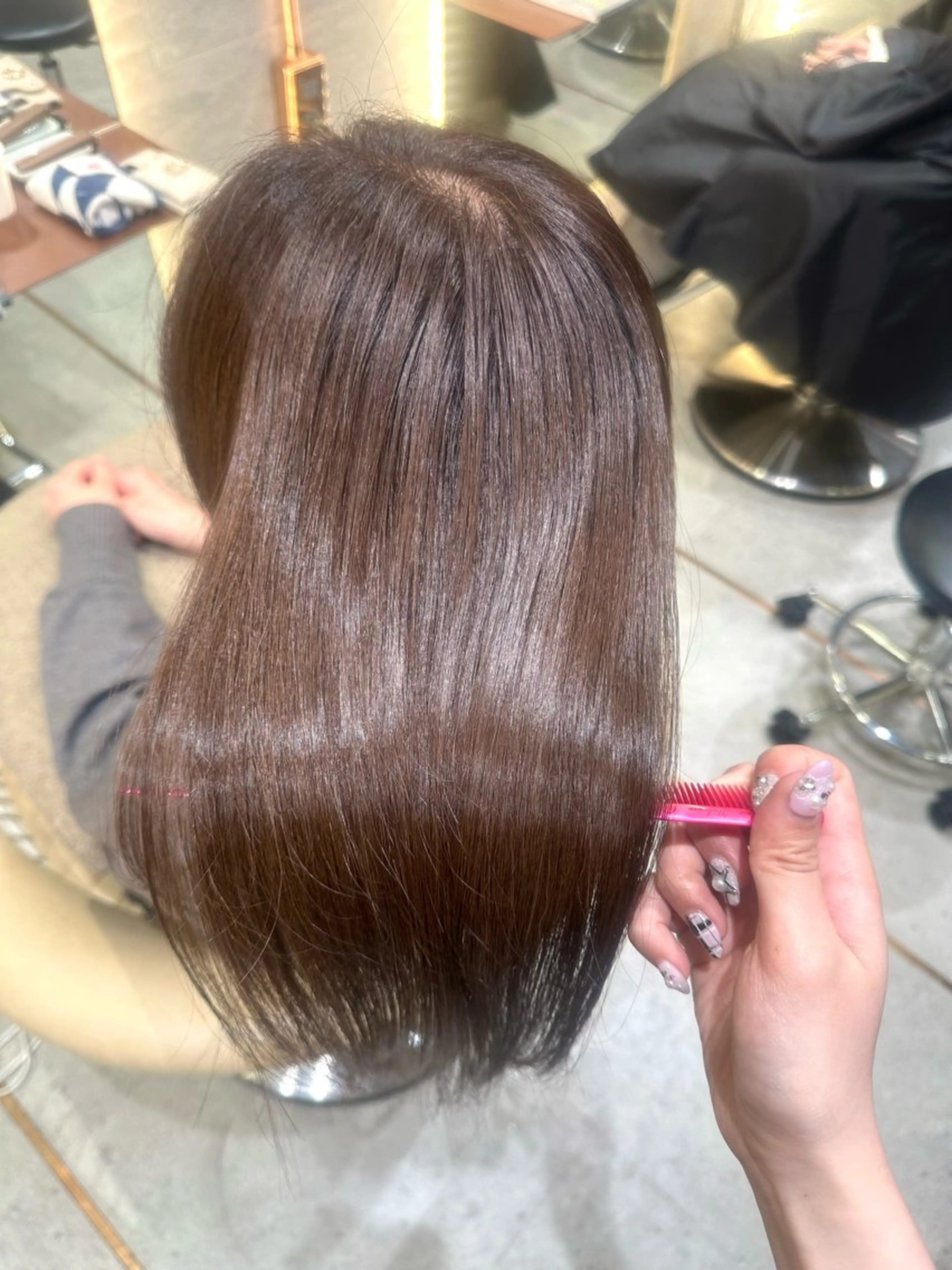 セミロング トリートメント 縮毛矯正Rina🩶 銀座のヘアスタイル