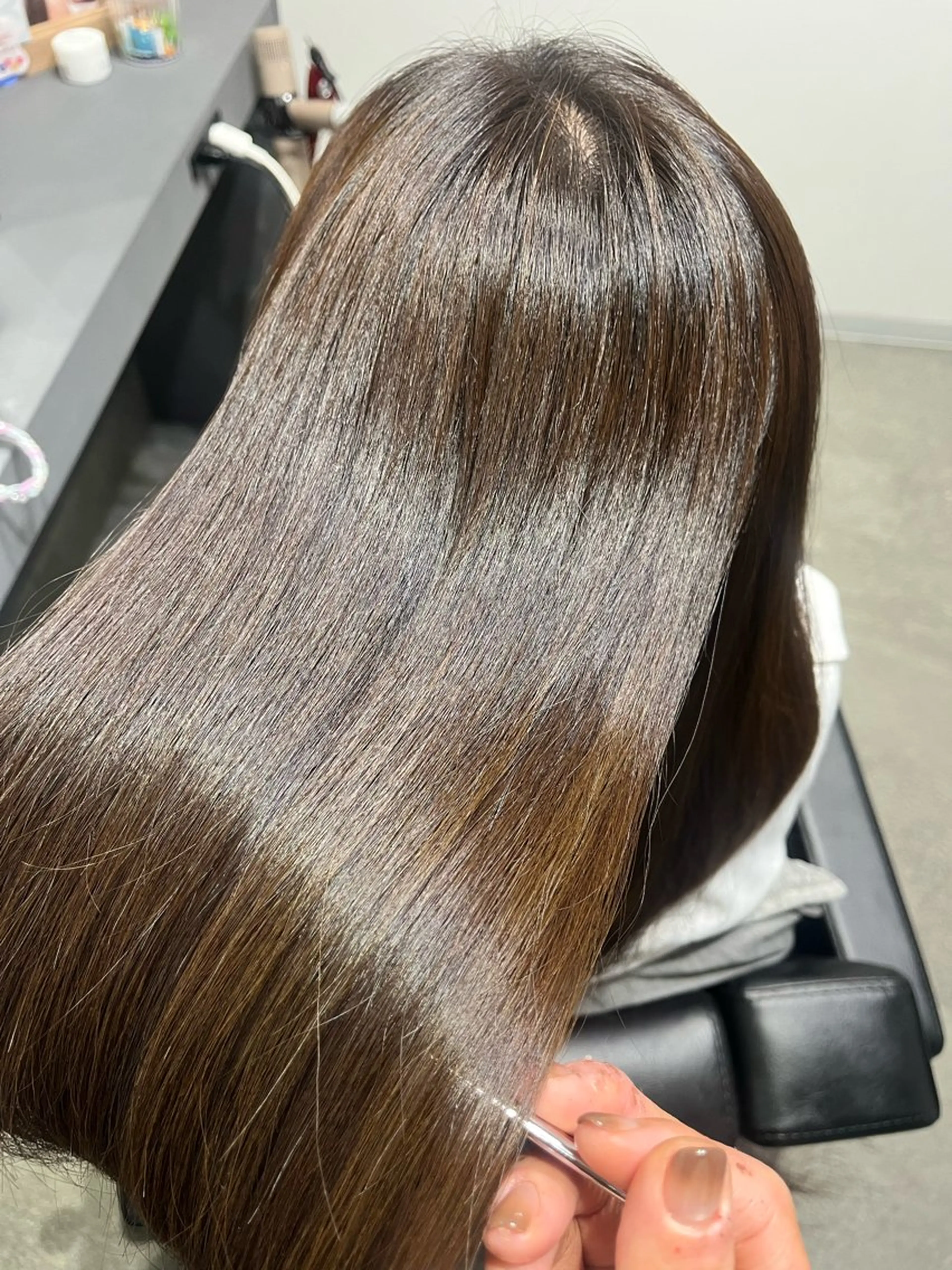 セミロング カット ヘアカラー 堀越 エリのヘアスタイル