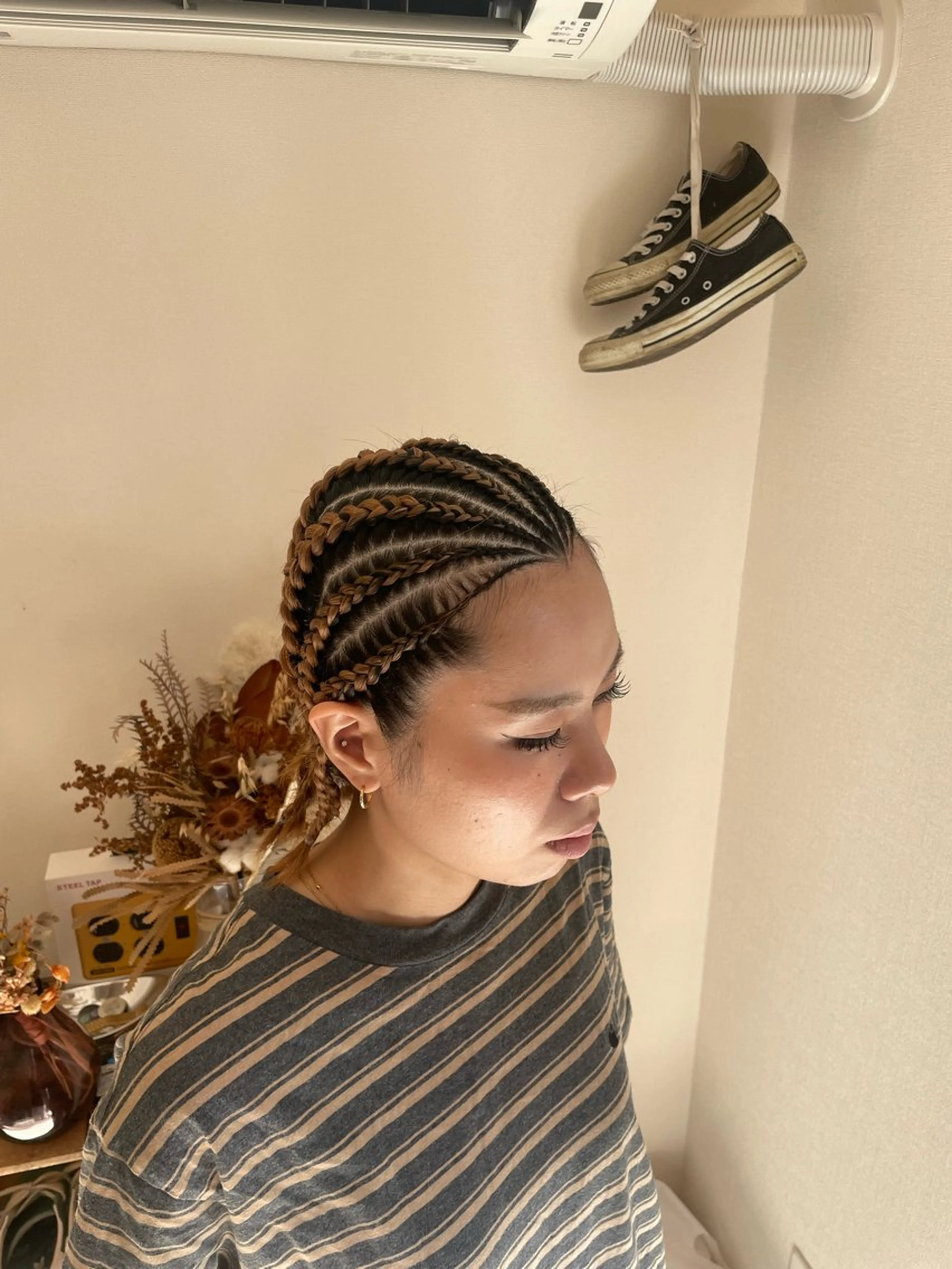 ヘアアレンジ メンズ ヘアセット 渡瀬 茜子のヘアスタイル