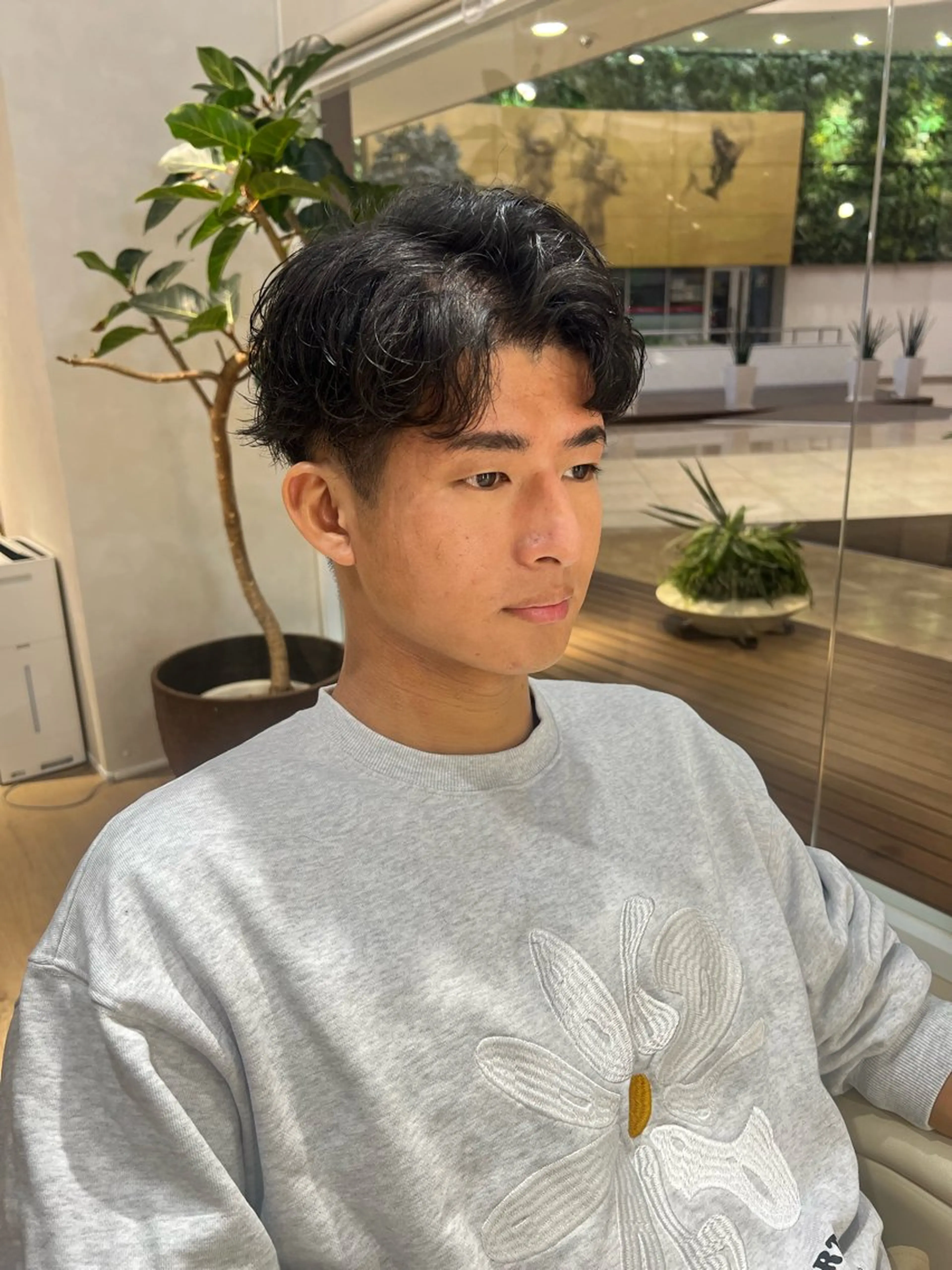 ショート パーマ メンズ カット パーマ unopulir Vamos店所属・梅田茶屋町メンズ 専門美容師 山元一平のヘアスタイル