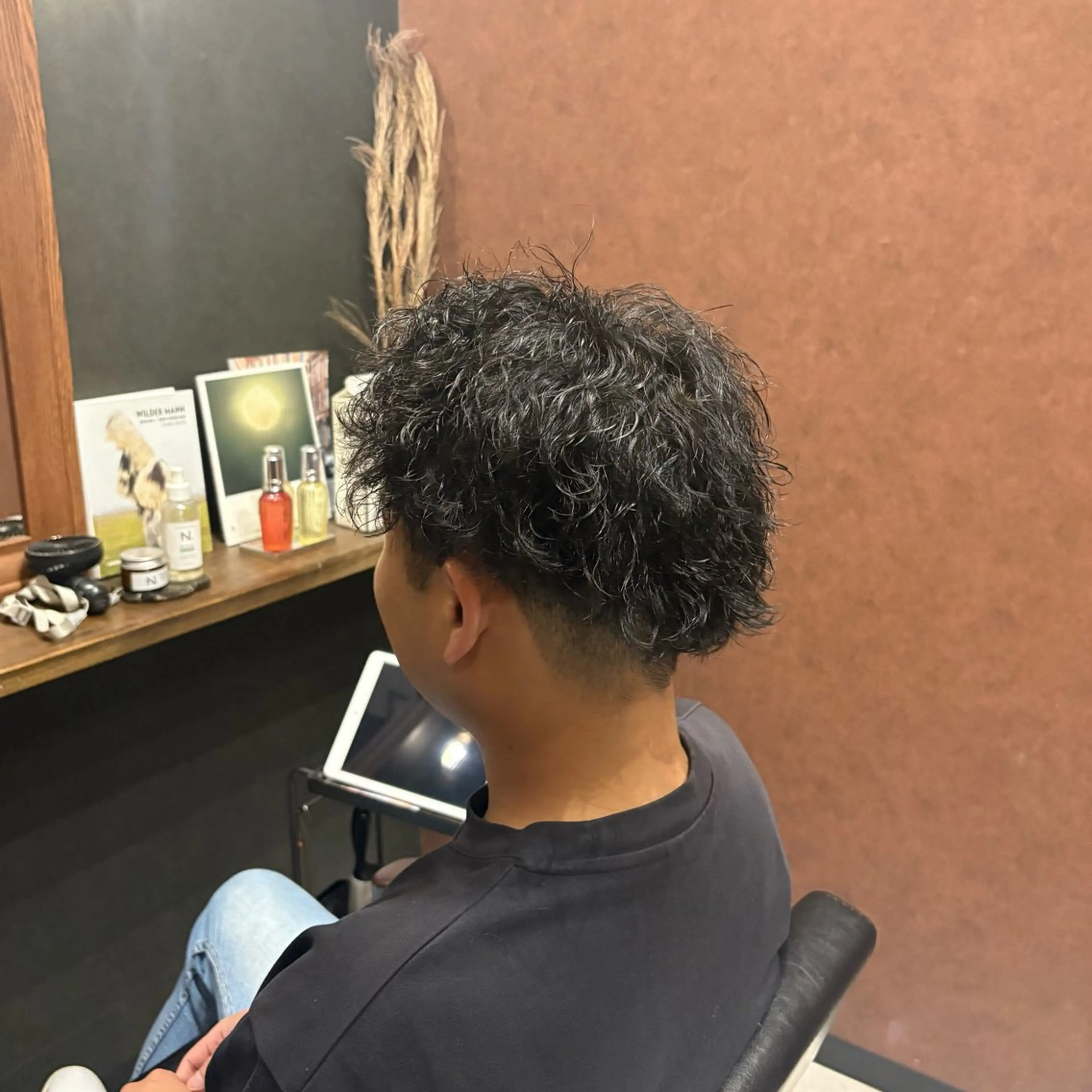 パーマ メンズ カット パーマ E 難波OCAT店所属・E 難波店 Reiのヘアスタイル