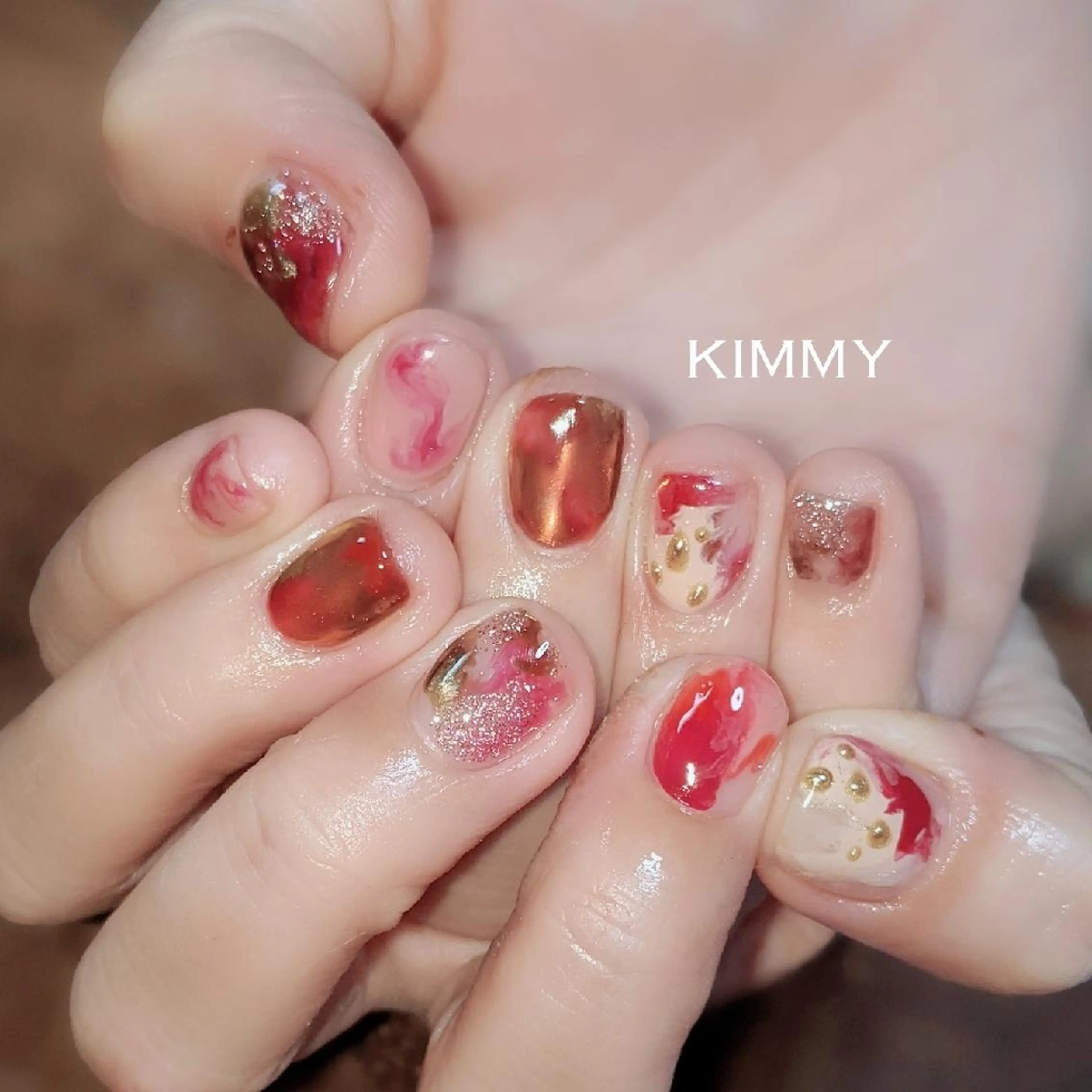 ネイル フラッシュネイル ハンドネイル kimmy nailsのネイルデザイン