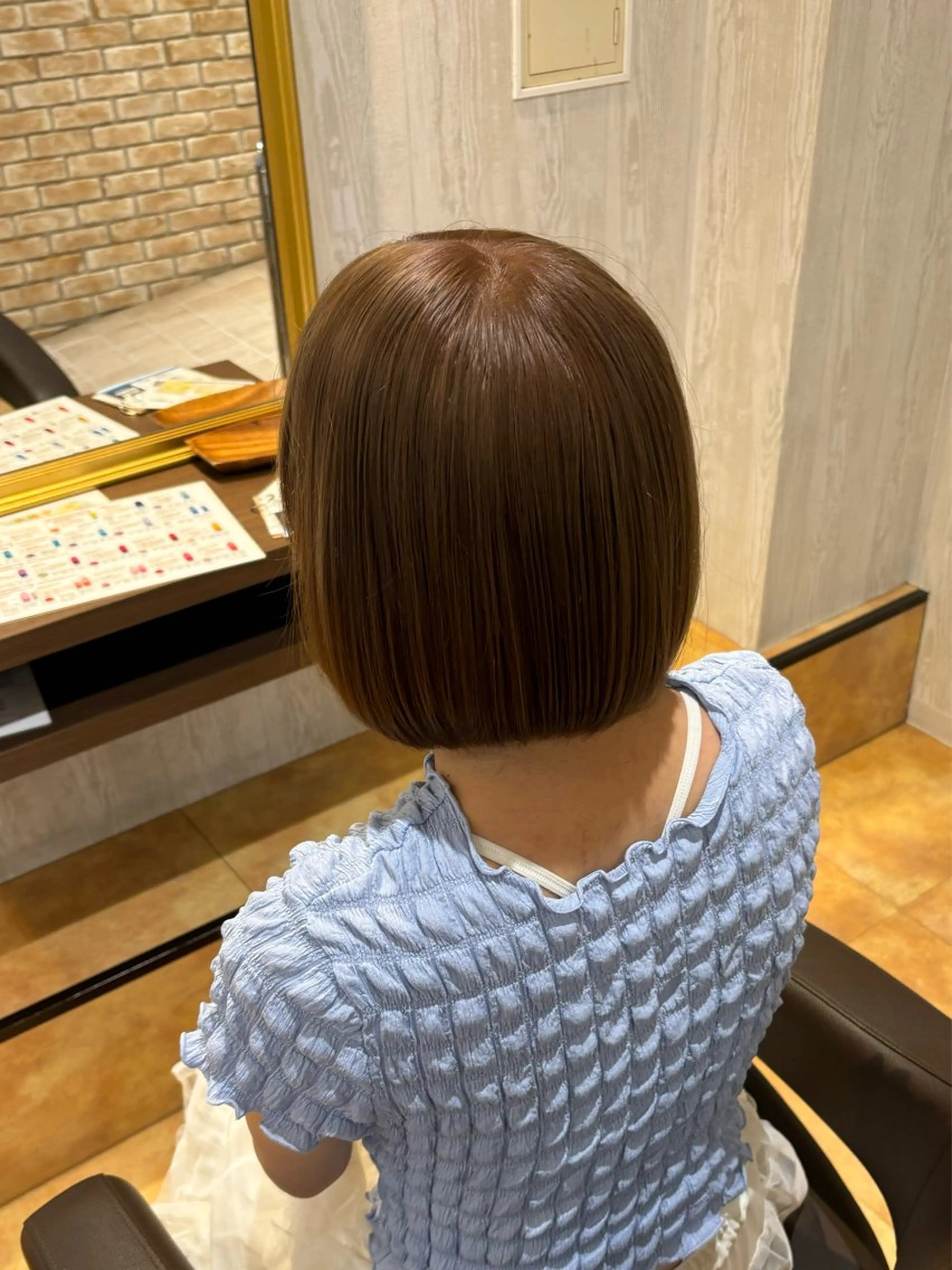 ショート カラー ヘアカラー トリートメント yui🥀/ボブ /暖色/レディースのヘアスタイル
