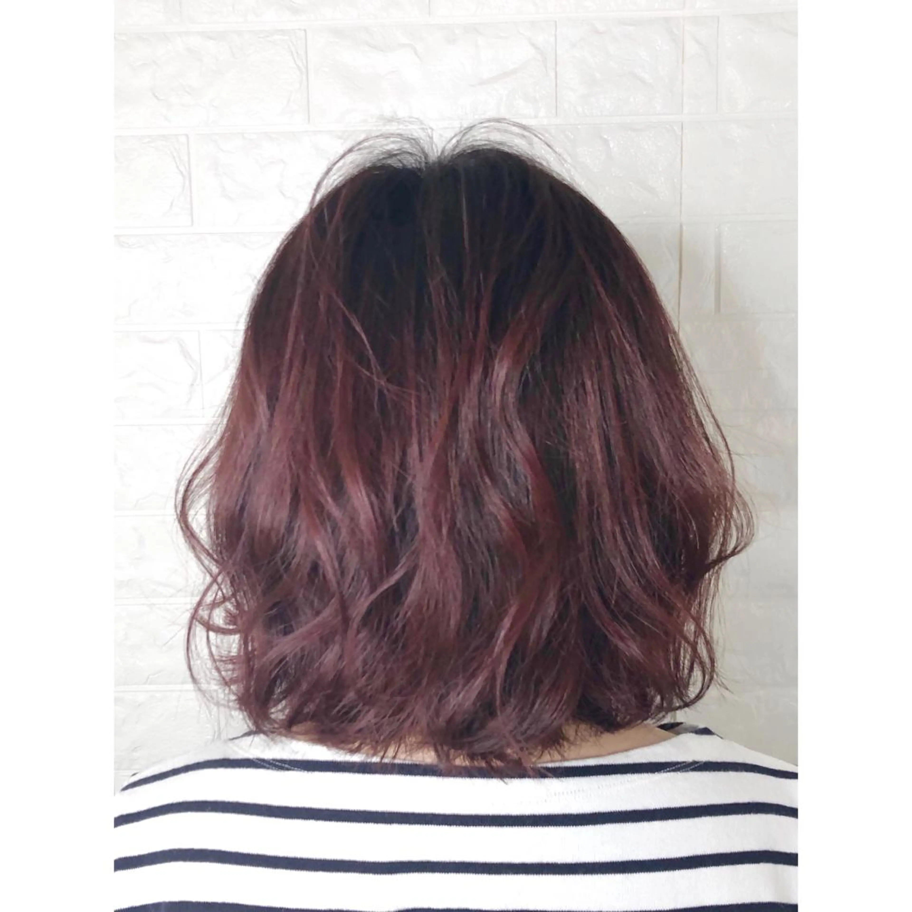 ショート カラー 切りっぱなしボブ ピンクカラー ボブ KIZU 髪質改善 オカルト怪談のヘアスタイル