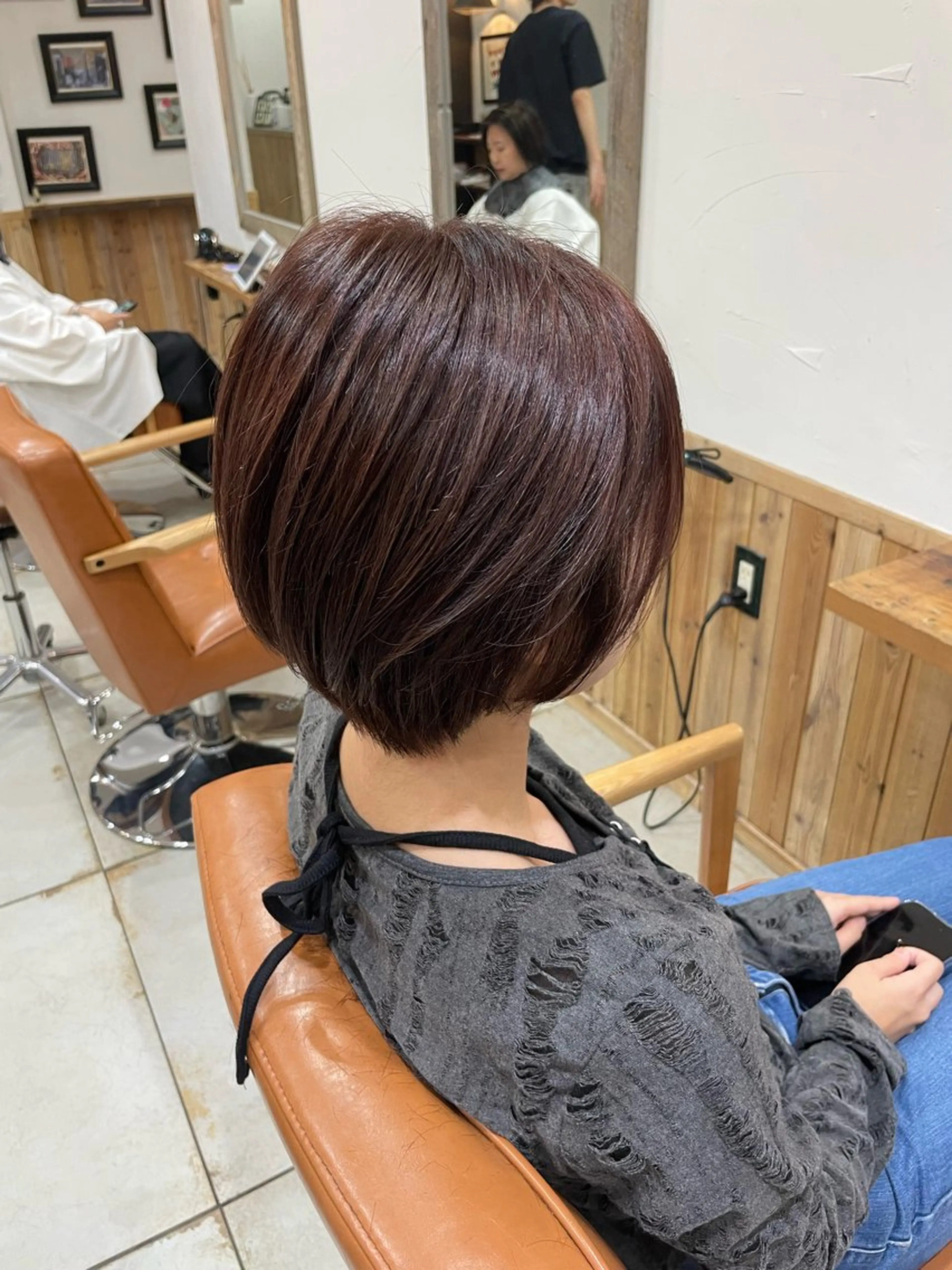 ショート ショートボブ ボブ ハイライト レイヤーカット ショートヘア 【外国人風スタイル】 🧡千明希のヘアスタイル