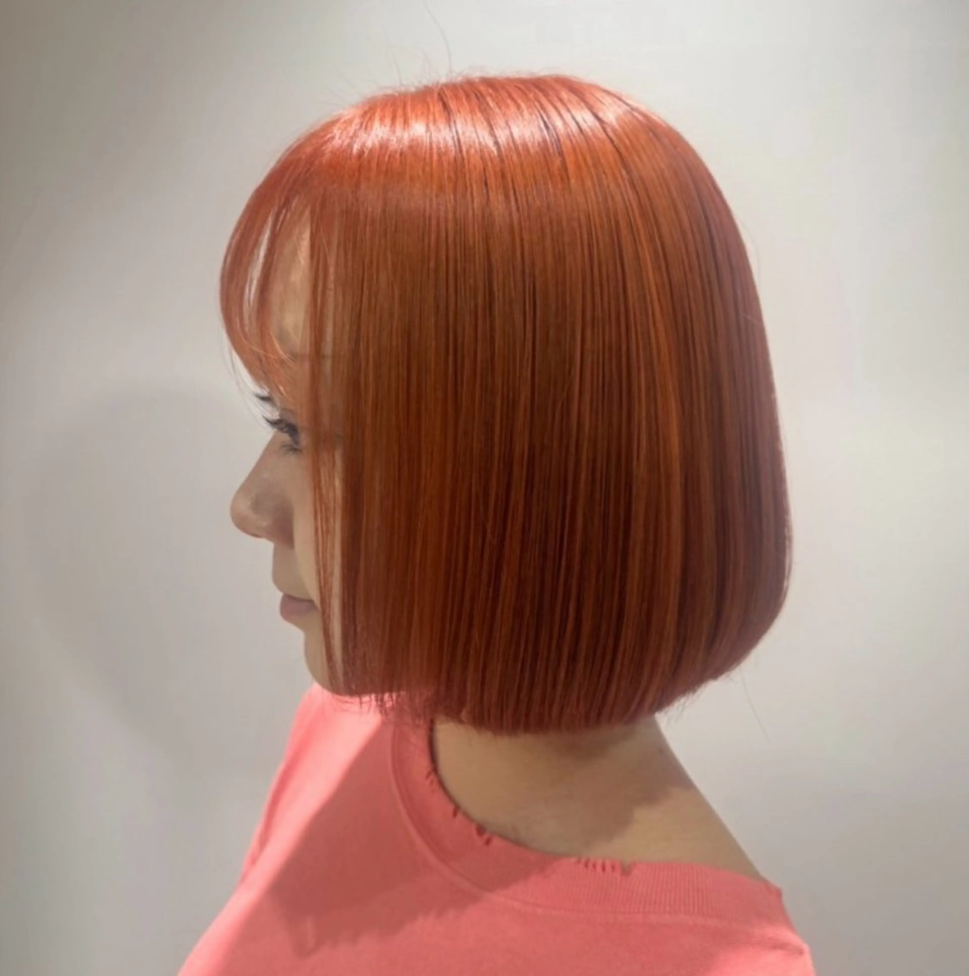 ミディアム カラー ブリーチ オレンジ ヘアカラー ブリーチカラー特化 美容師/𝕐𝕌𝕀のヘアスタイル