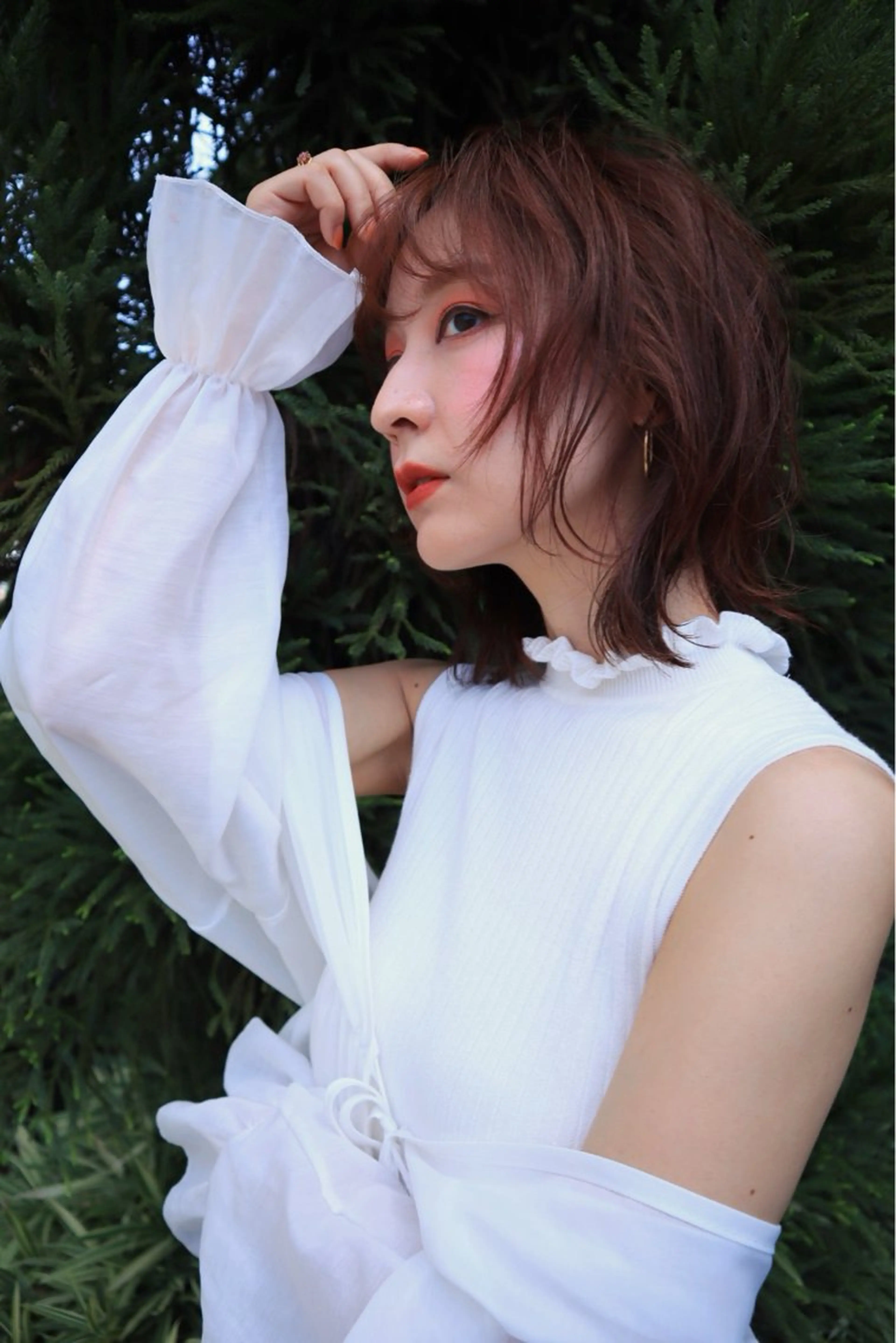 ショート カラー 切りっぱなしボブ ボブ ショートヘア 外ハネヘア カット ヘアカラー 小町康耀　ボブ /顔周りレイヤーのヘアスタイル