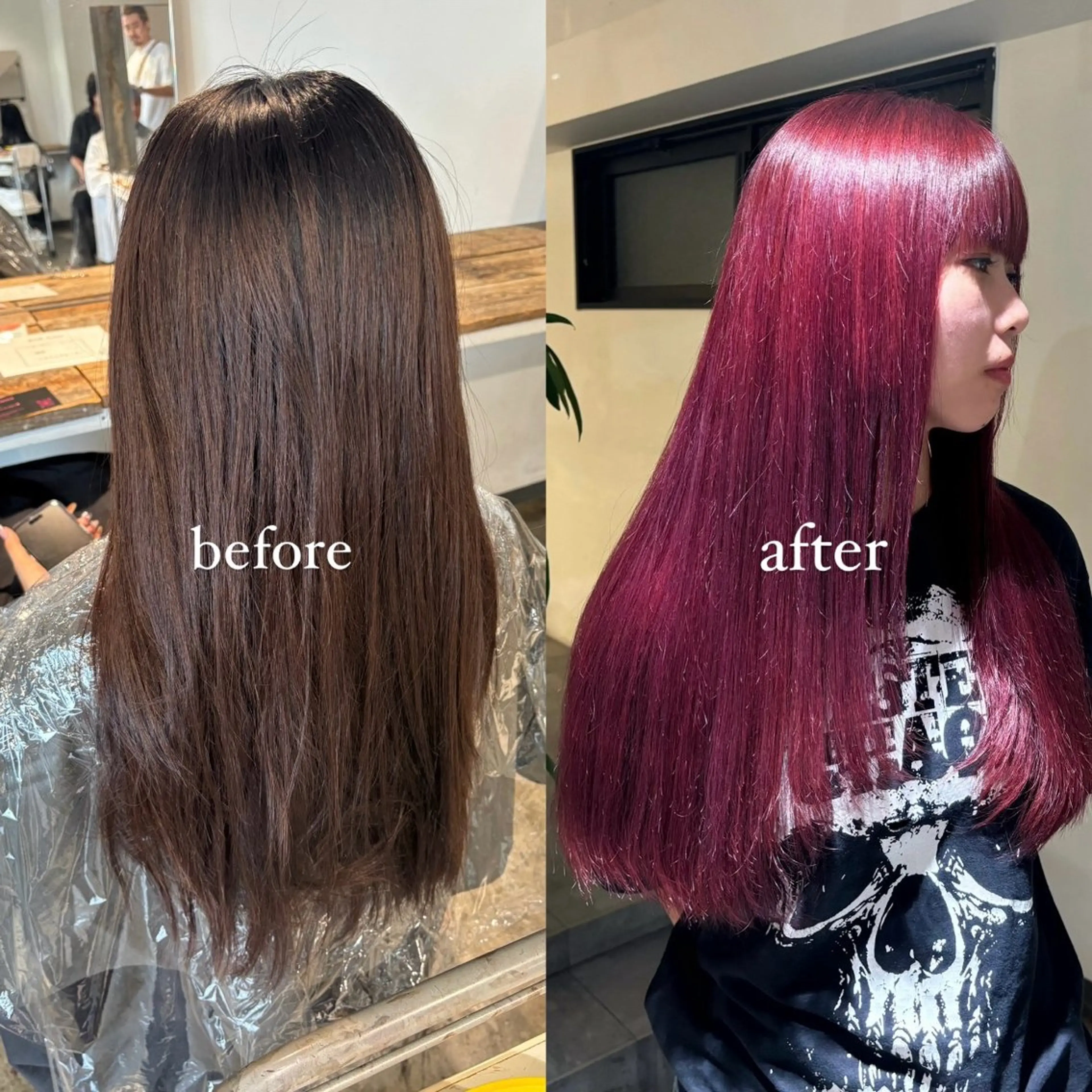 セミロング カラー ヘアカラー トリートメント 💫miyu💫デザ インカラー/アレンジのヘアスタイル