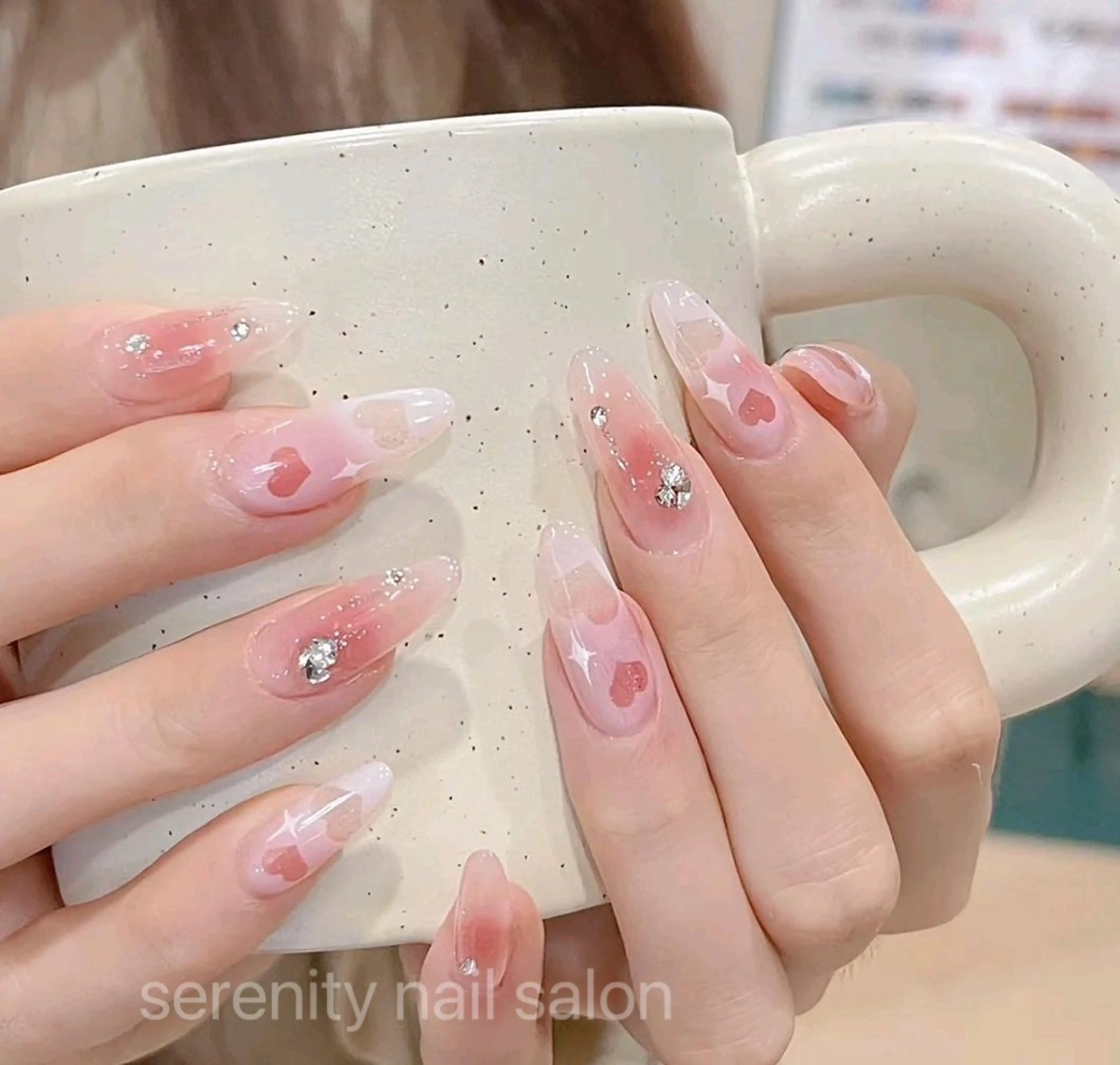 ネイル ハンドネイル ハンドケア ✨Serenity ワンホンネイルのネイルデザイン