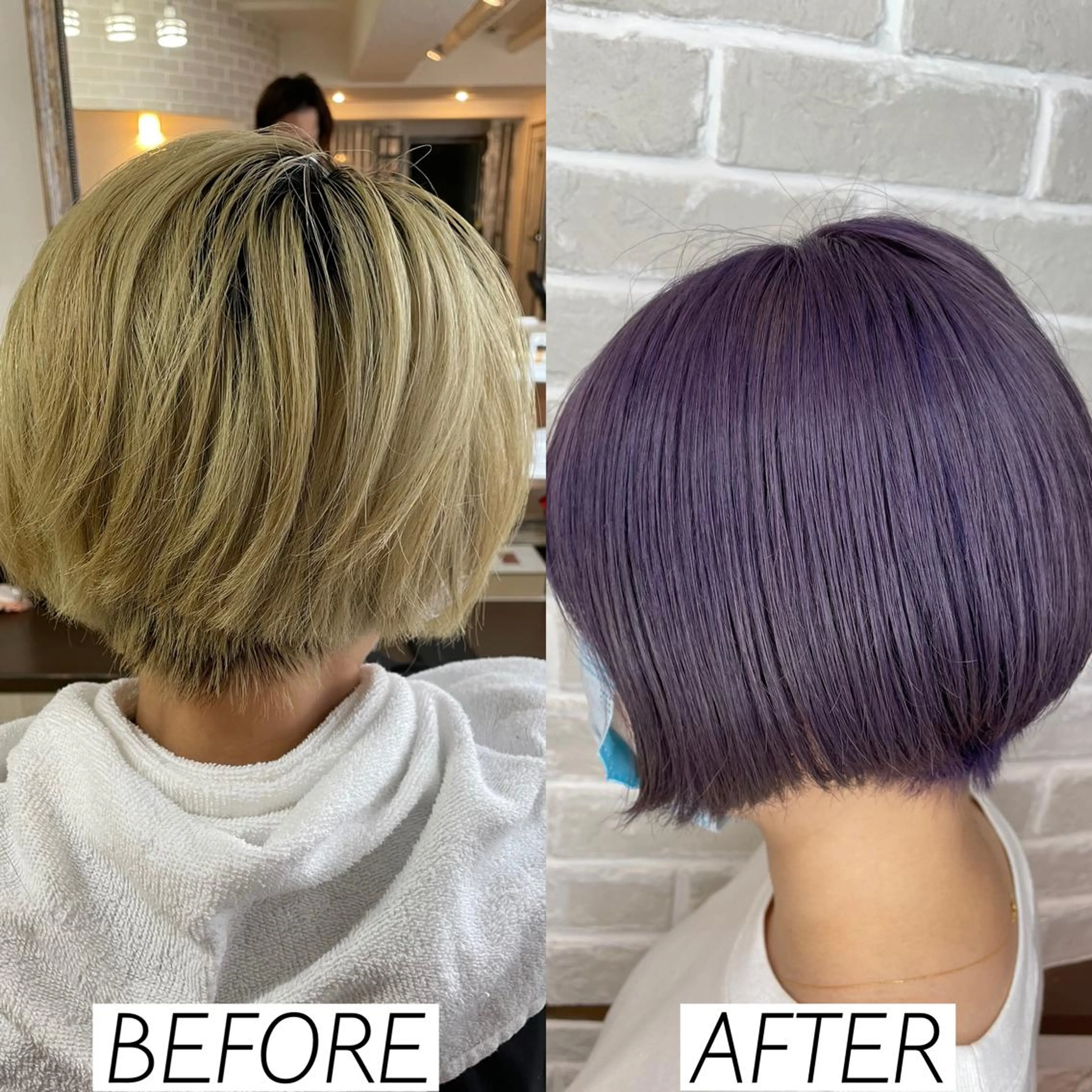 ショート カラー ラベンダーカラー シルバー 森田 一平のヘアスタイル