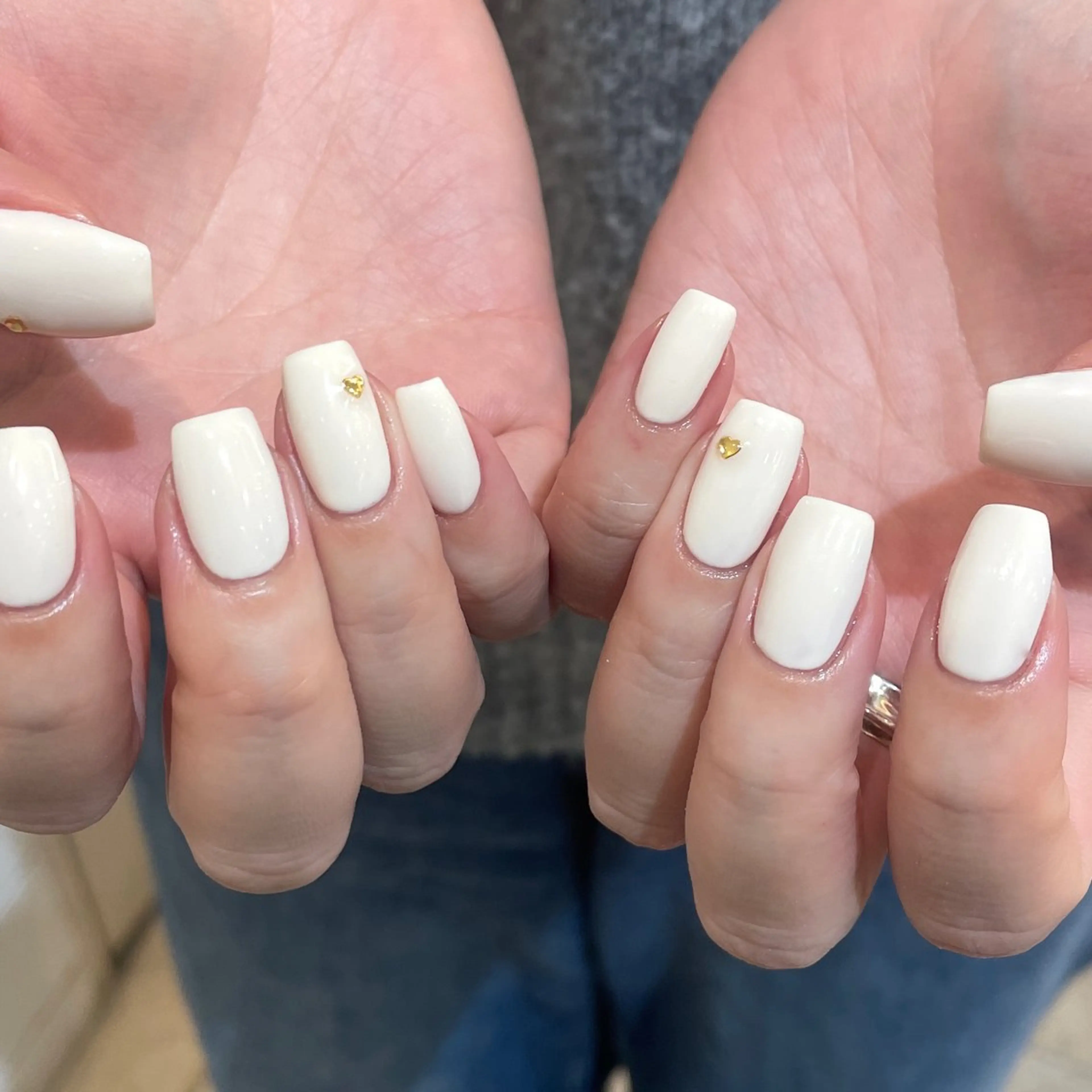 ネイル ゴールド ハート ハンドネイル yuki /渋谷/パラジェルのネイルデザイン