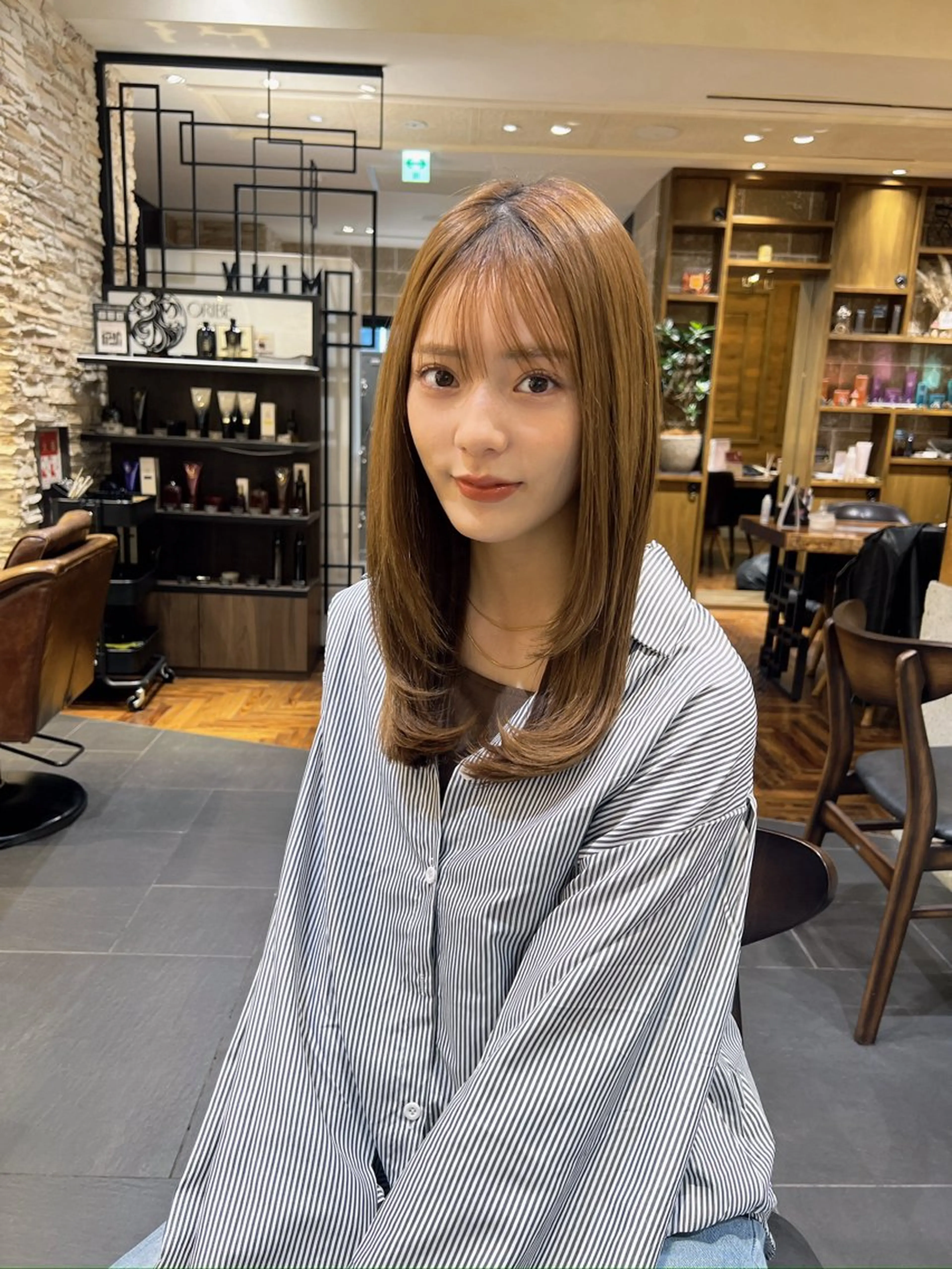 ミディアム 撮影カットモデル募集 前髪、顔周り/徳永のヘアスタイル