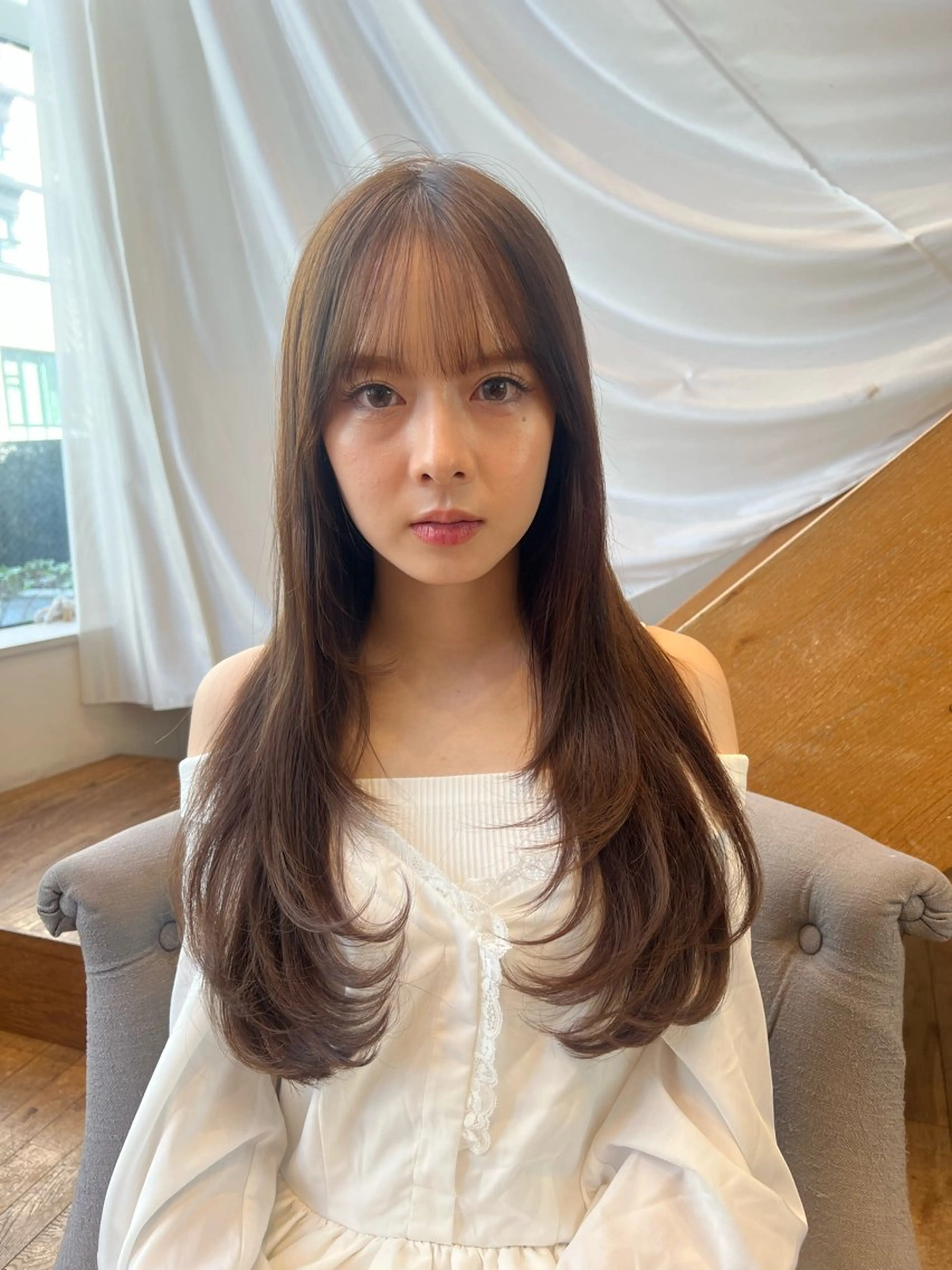 セミロング カラー カット ヘアカラー 望月威吹/表参道/カ ットモデル/似合わせのヘアスタイル