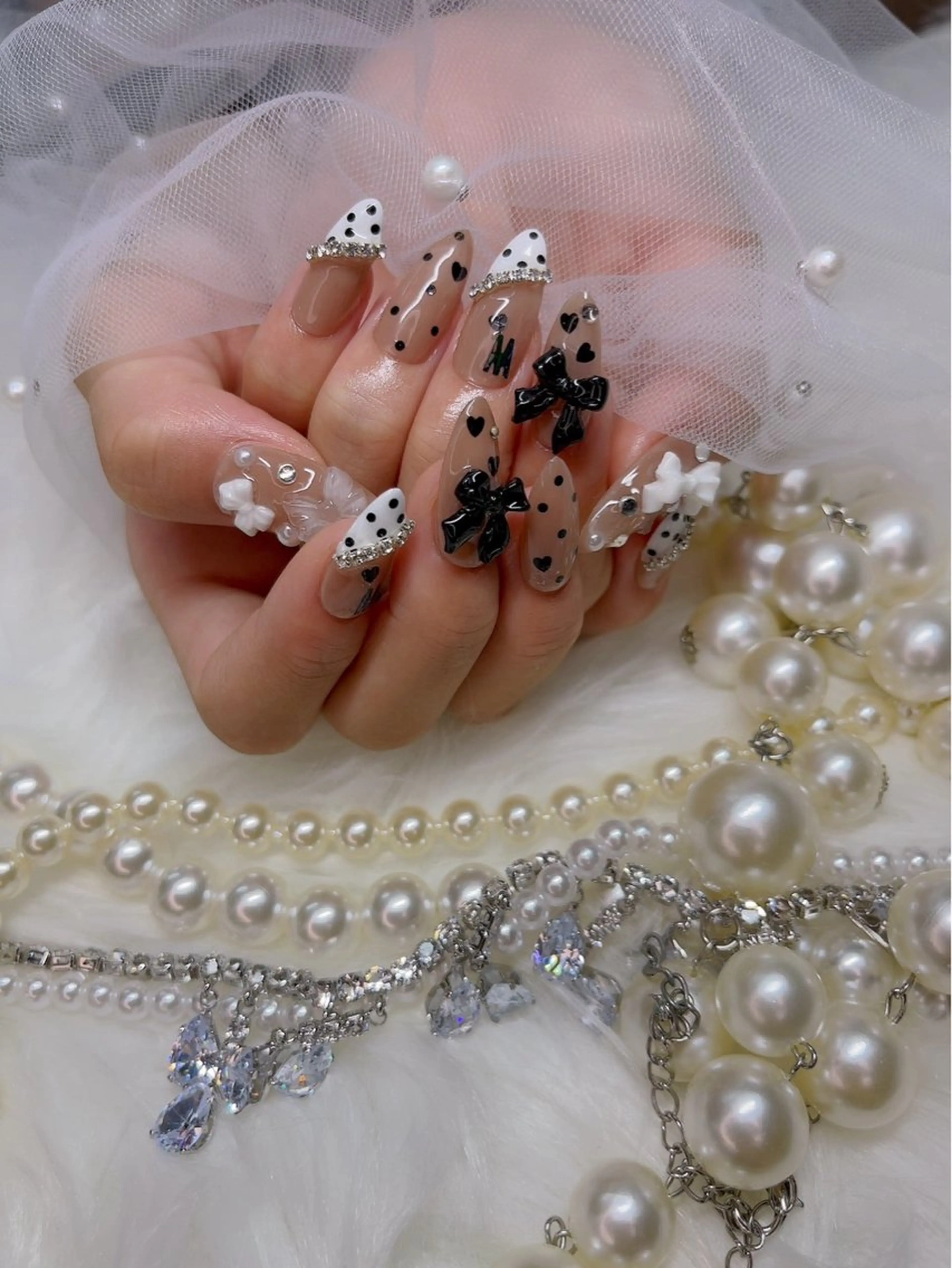 ネイル リボン my nail plus野江内代のネイルデザイン