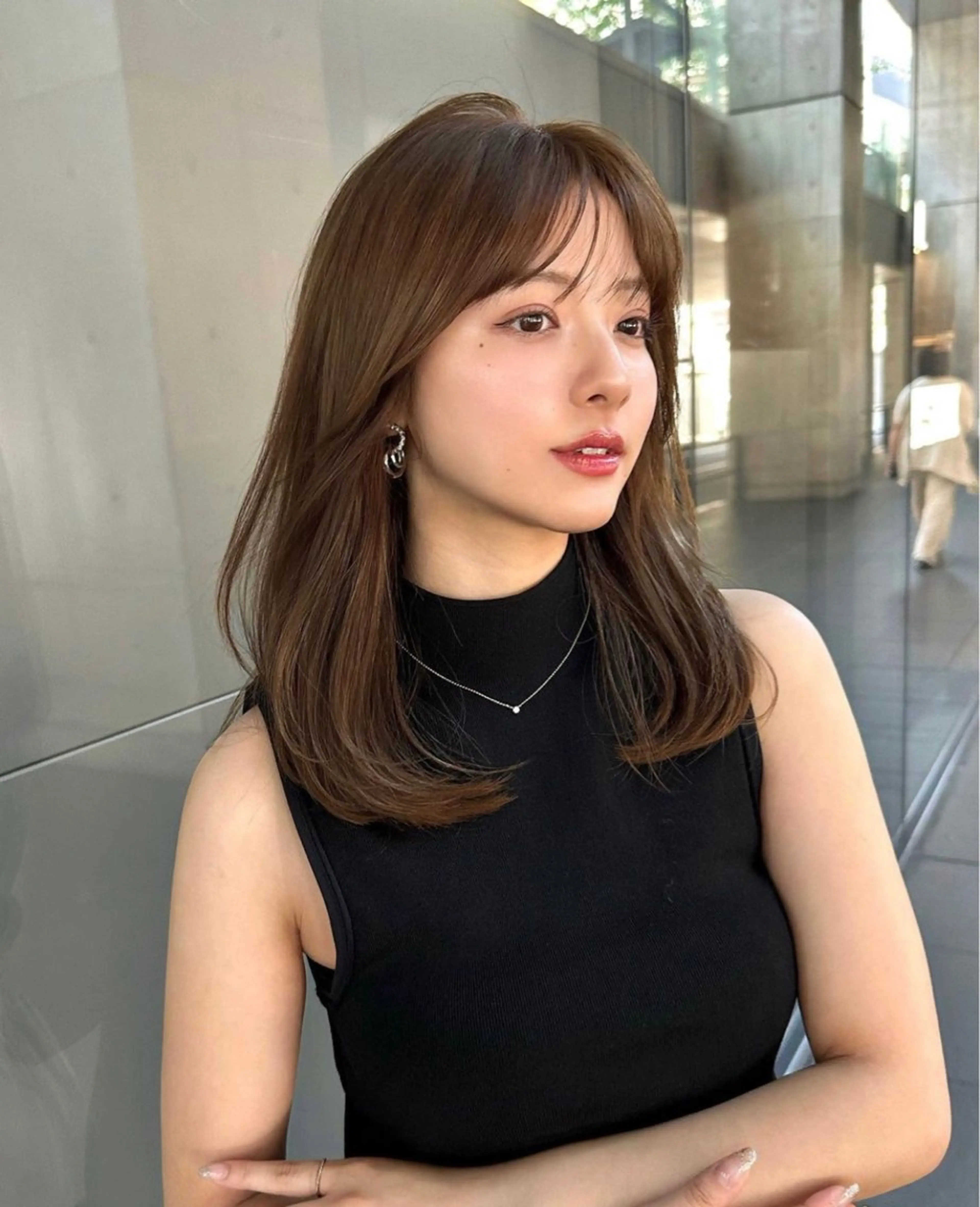 セミロング sand 大阪梅田所属・ショートパーマ🌀 ✂︎小寺仁紫のヘアスタイル