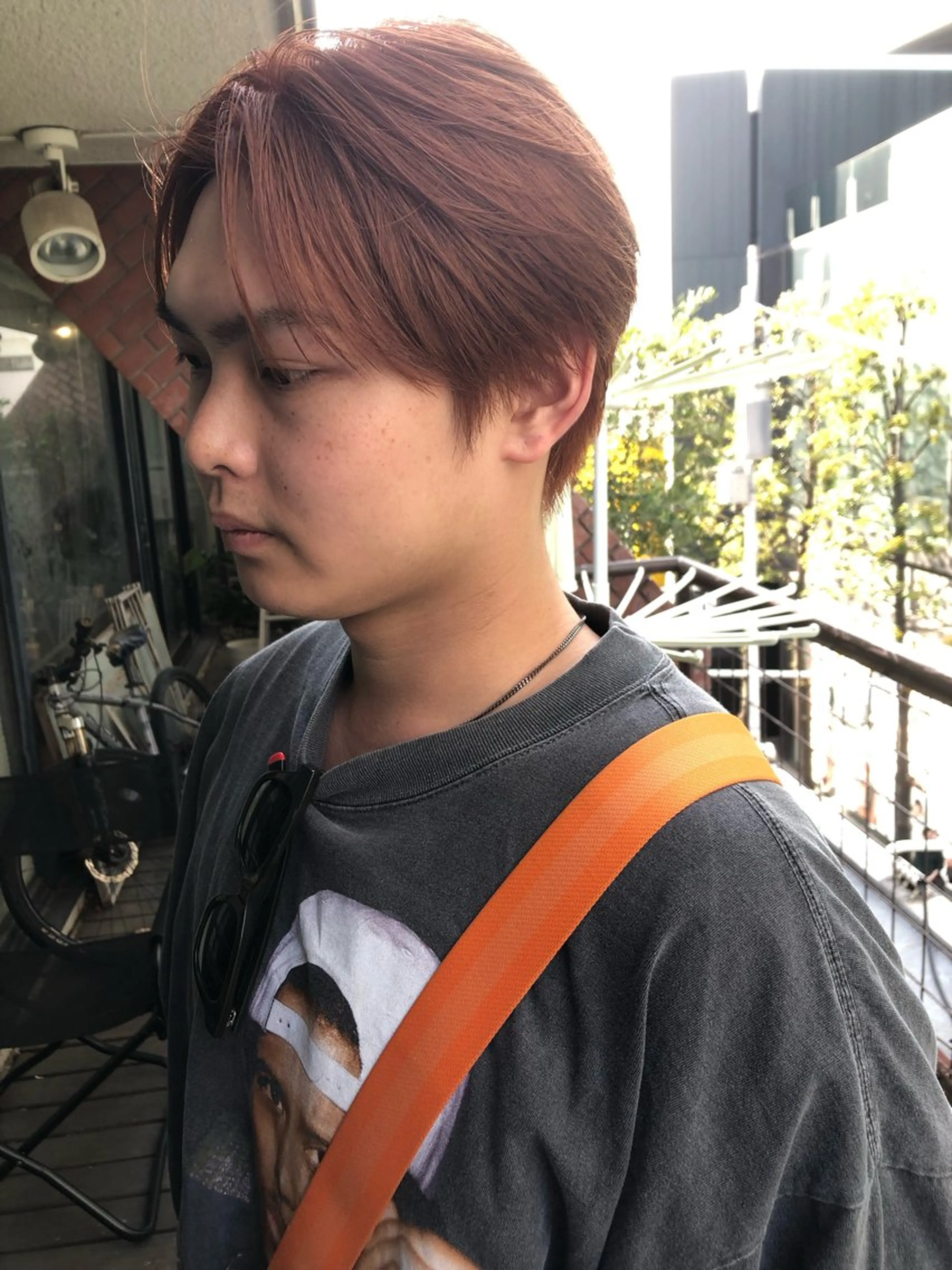 カラー ヘアアレンジ メンズ メンズブリーチ ブリーチ オレンジ カット ヘアカラー トリートメント ヘアセット ainico+所属・メンズ特化✂️栗原 侑也のヘアスタイル