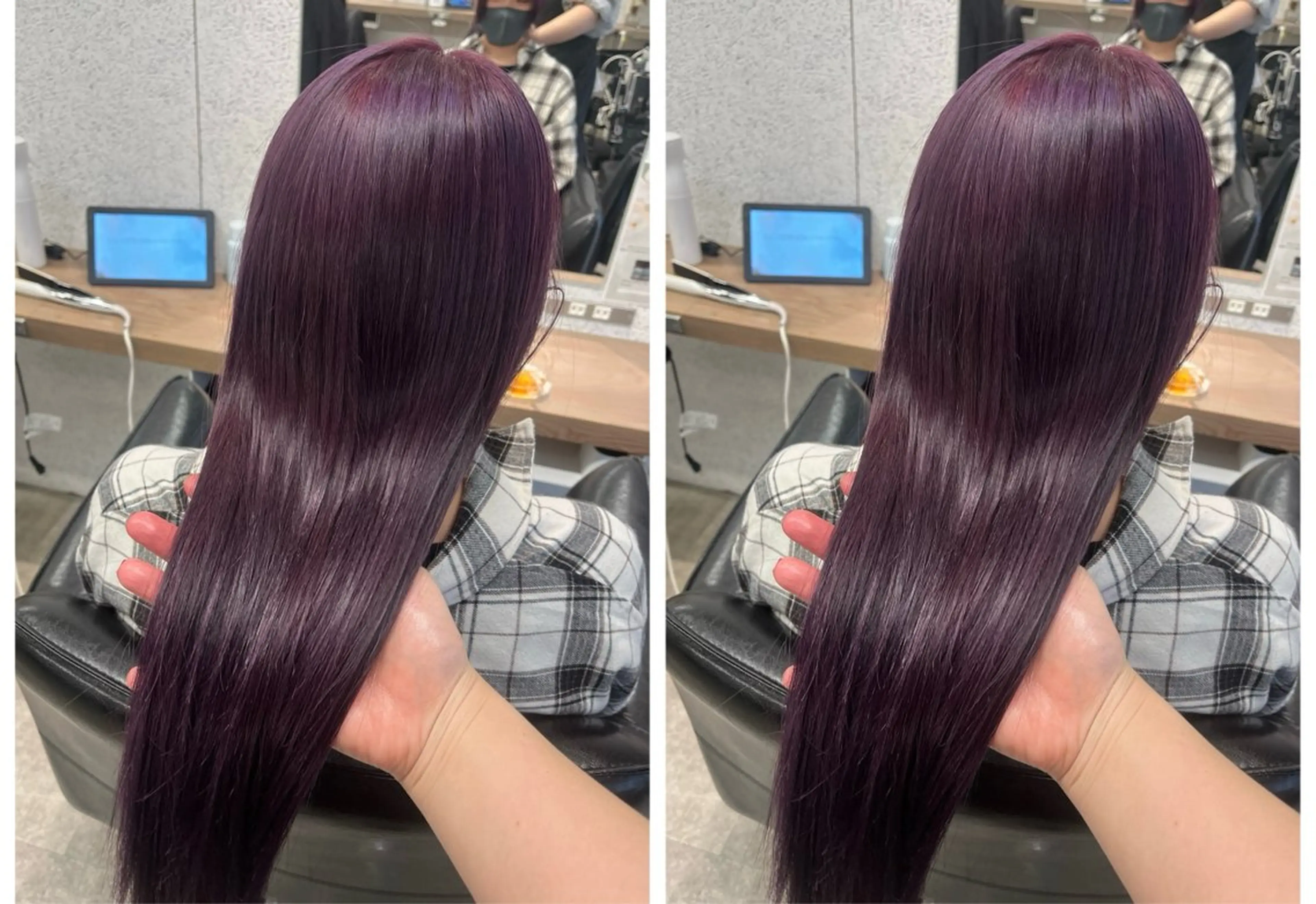 セミロング カラー ヘアアレンジ ラベンダーカラー ラベンダーピンク ピンクカラー 🍓shell立川 🌈しんたに🐰のヘアスタイル
