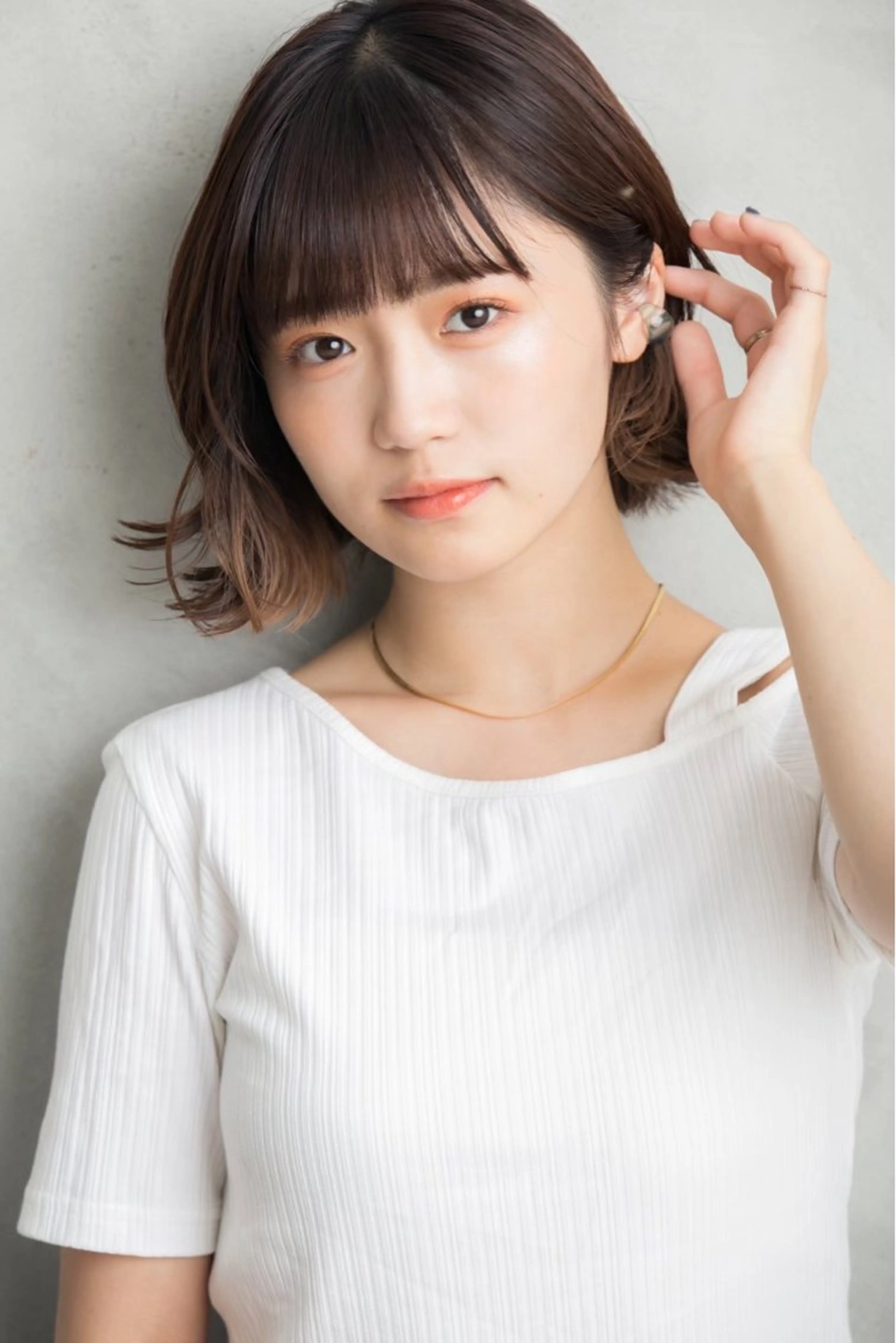 ショート カラー イヤリングカラー ボブ 小顔カット 小顔カット✨ 透明感カラー✨kyoのヘアスタイル