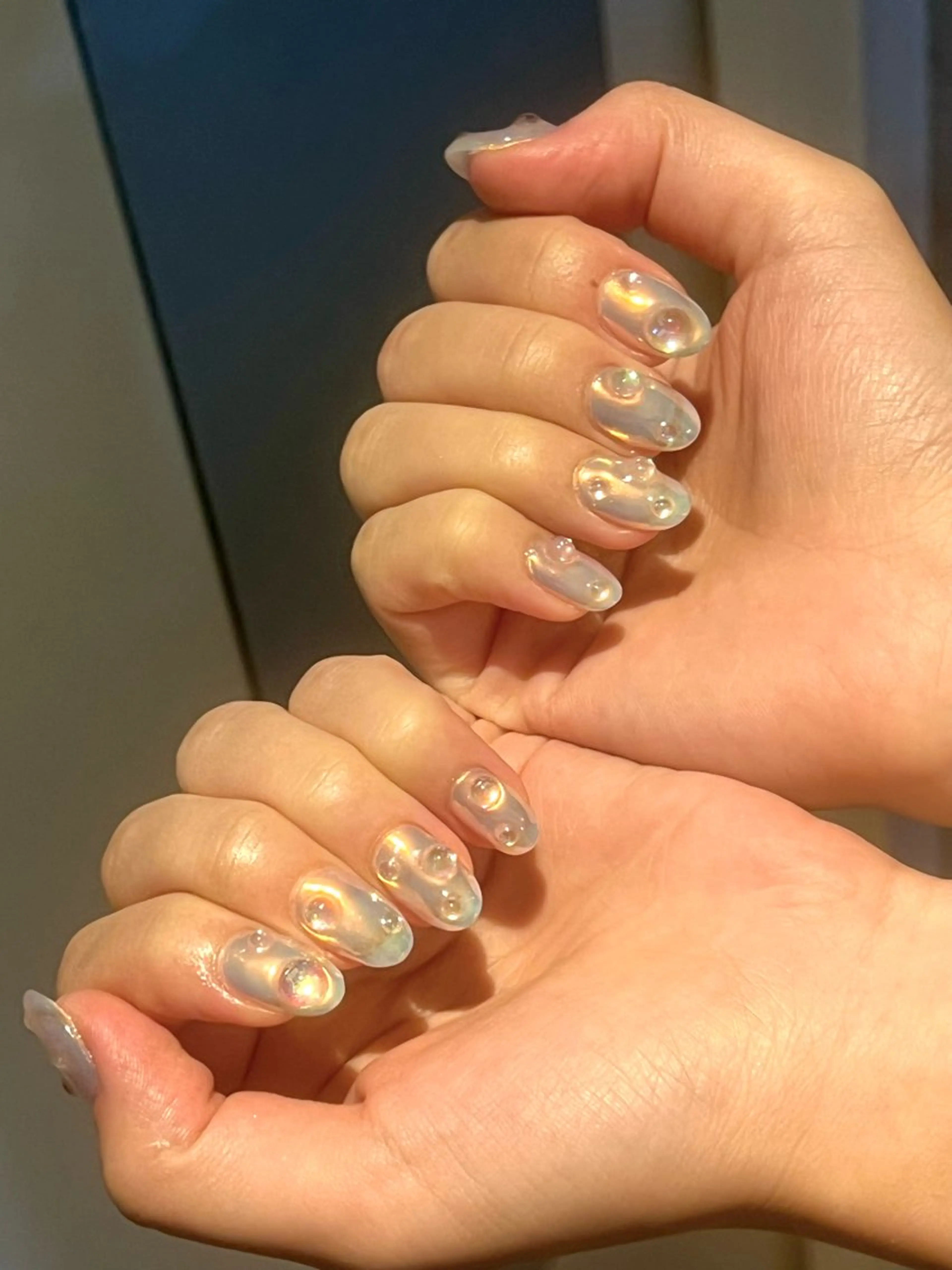 ネイル ラメ(グリッター) リボン ハンドネイル BeautySalonMIYAVI所属・浅草MIYAVI クミのネイルデザイン