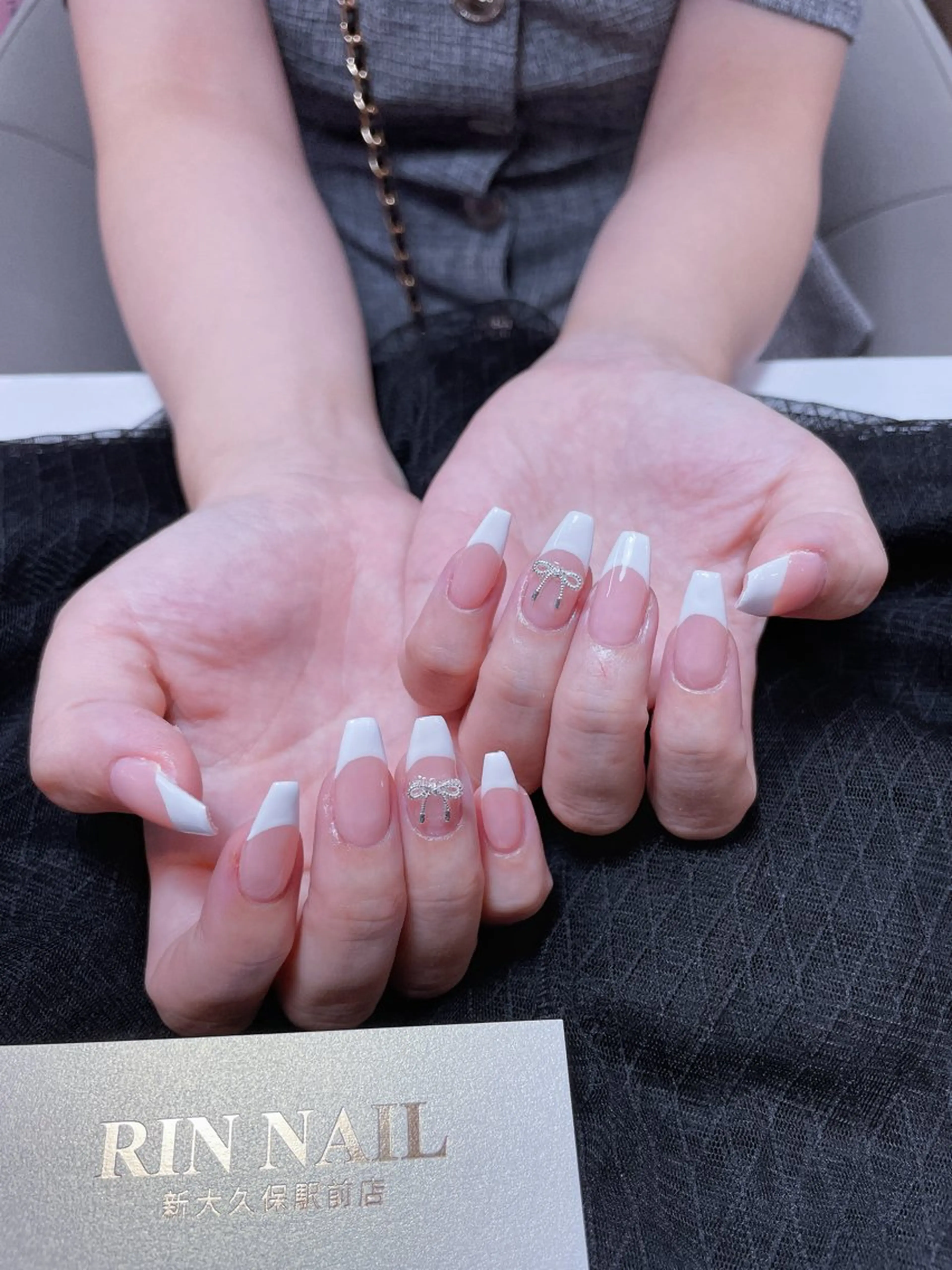 ネイル フレンチネイル ジェルネイル 韓国ネイル マグネットネイル ネイルチップ Rin Nail所属・Rin Nailのネイルデザイン