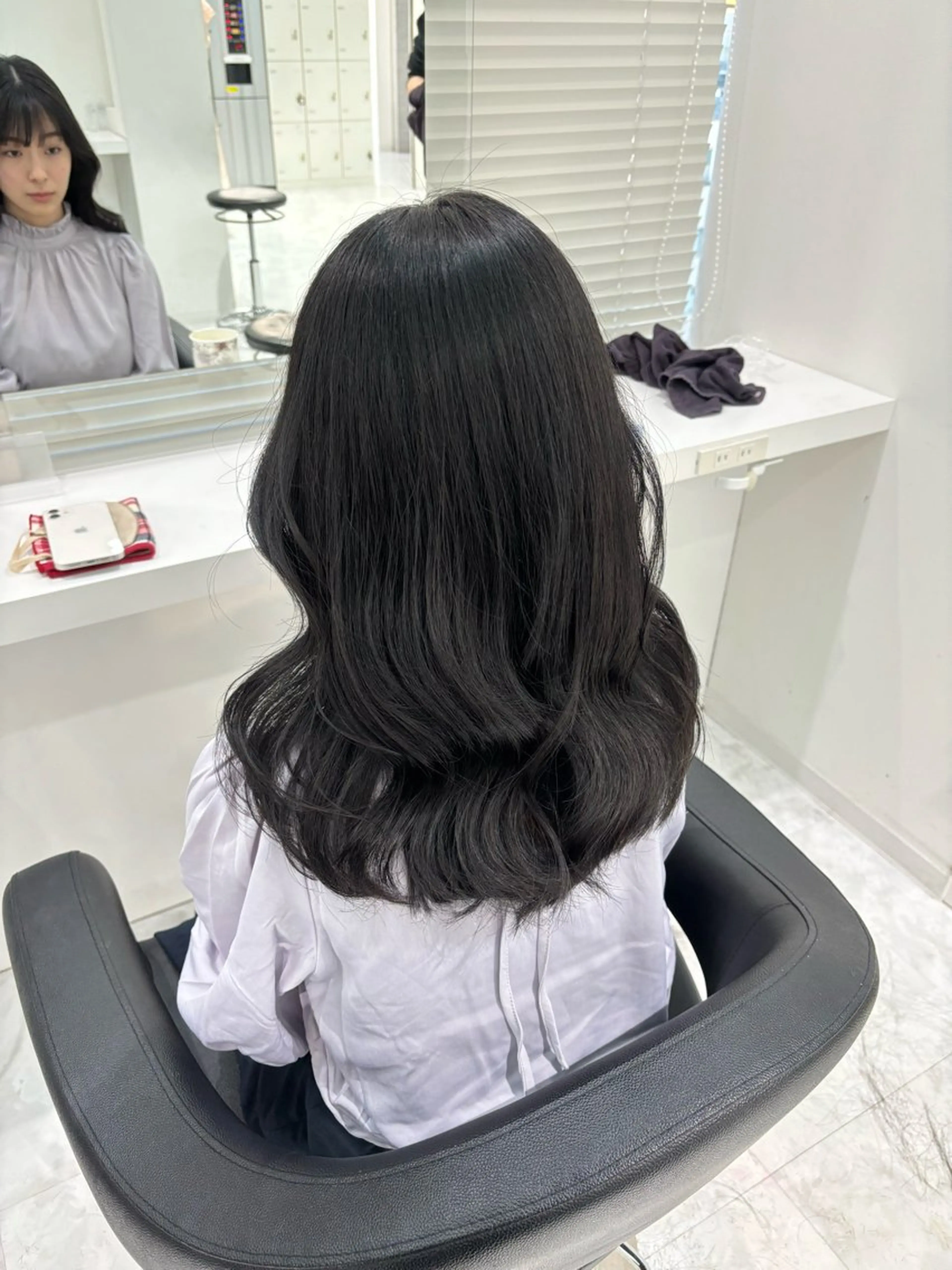セミロング ヘアカラー トリートメント ヘアセット 都内1優しい🤍透明 感カラー🤍サツキのヘアスタイル