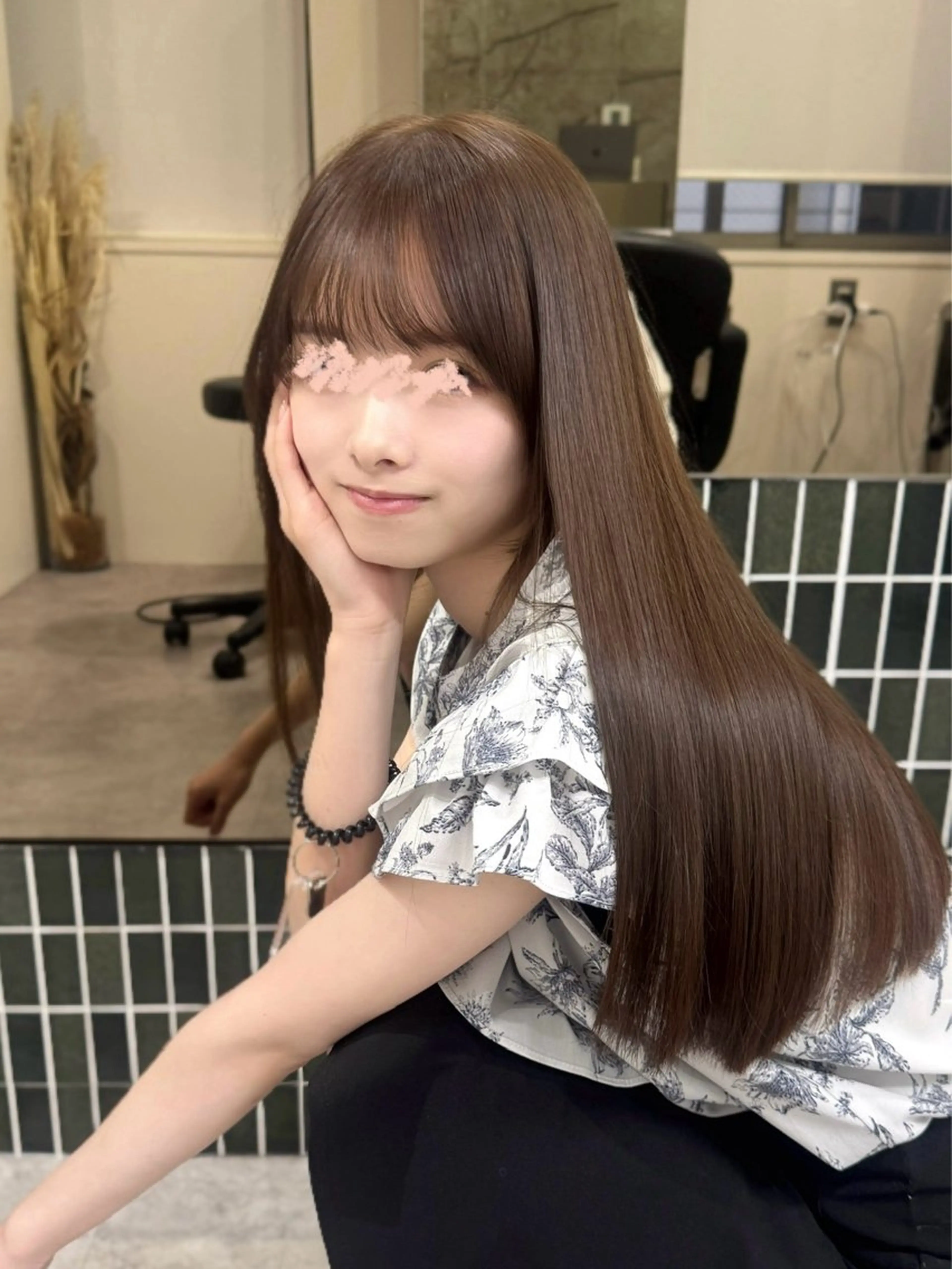 ロング カラー カット ヘアカラー トリートメント 🎀盛れる顔周り×レ イヤー×透明感/米田のヘアスタイル
