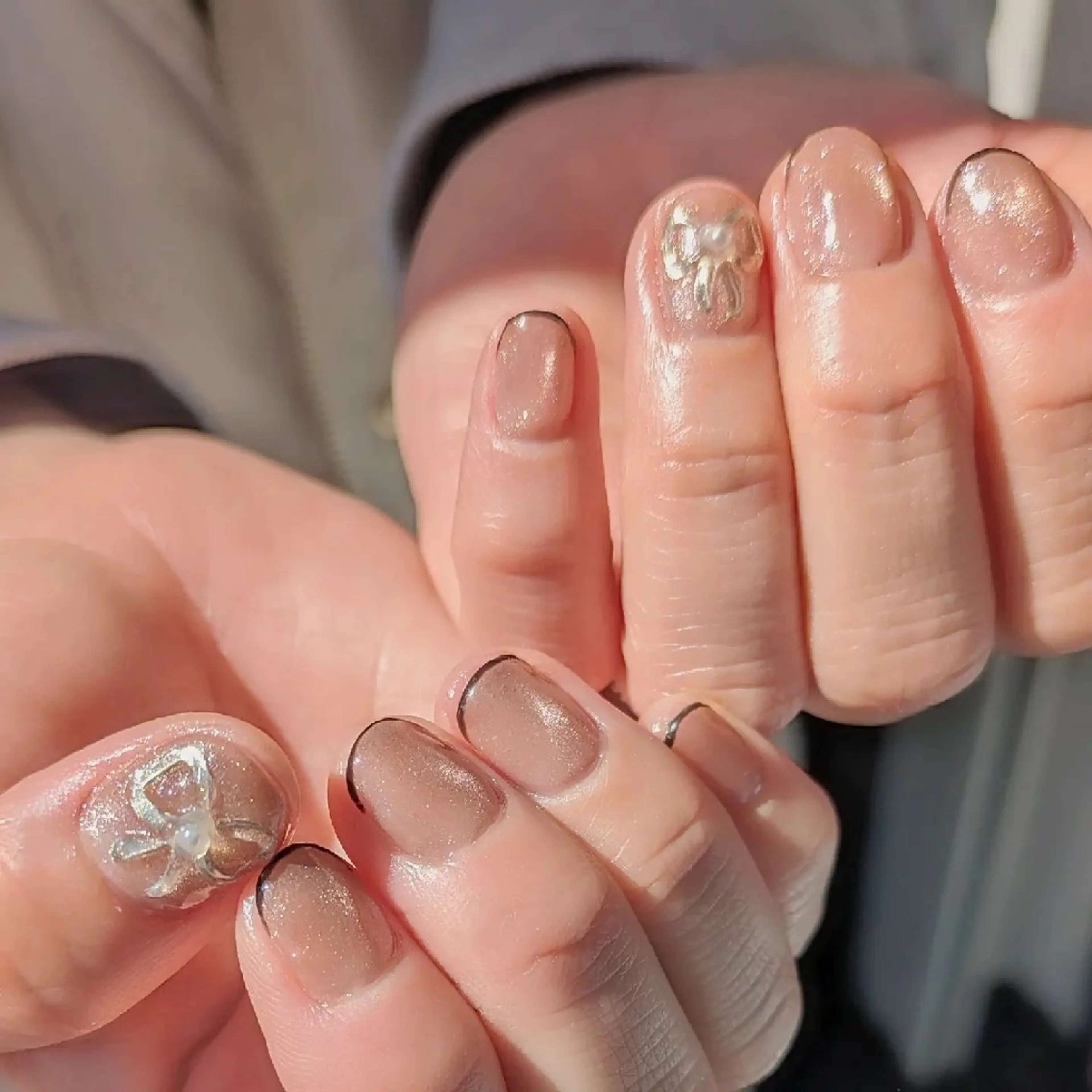 ネイル フレンチネイル ぷっくりネイル ハンドネイル jolie  ISIHARAのネイルデザイン