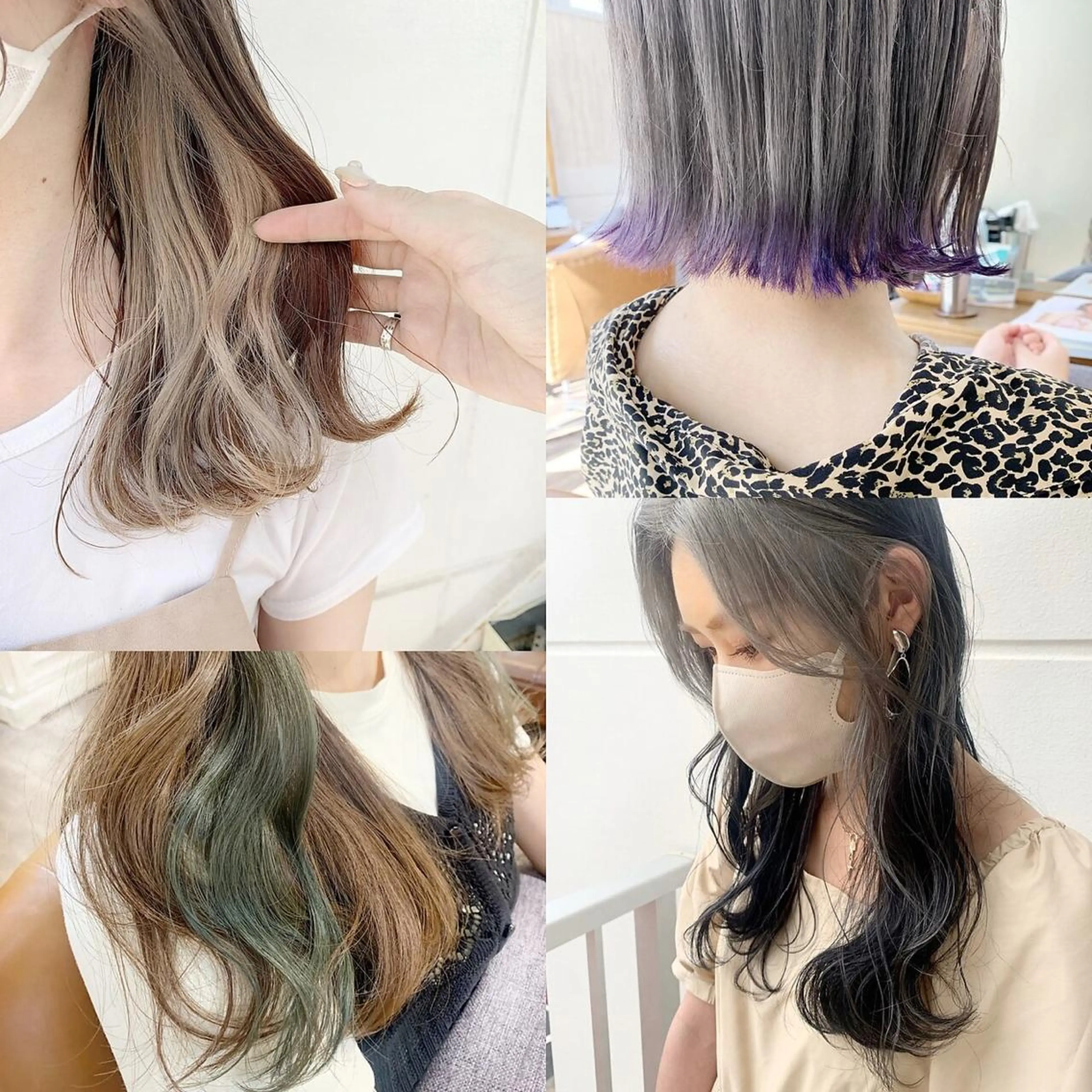 ミディアム カラー ベージュカラー ブリーチ ケアブリーチ 透明感カラー デザインカラー ダブルカラー　/ インナーカラーMiiのヘアスタイル