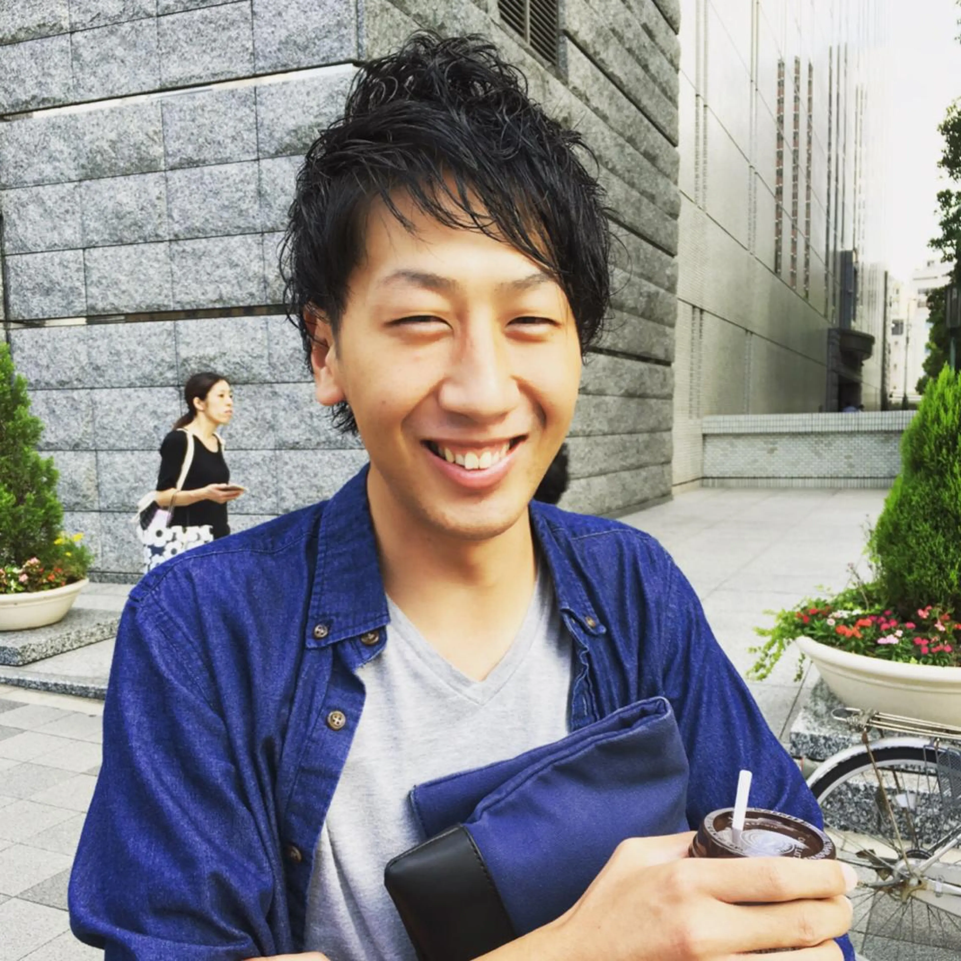 ショート パーマ メンズ 店長　鍜治本 颯太のヘアスタイル
