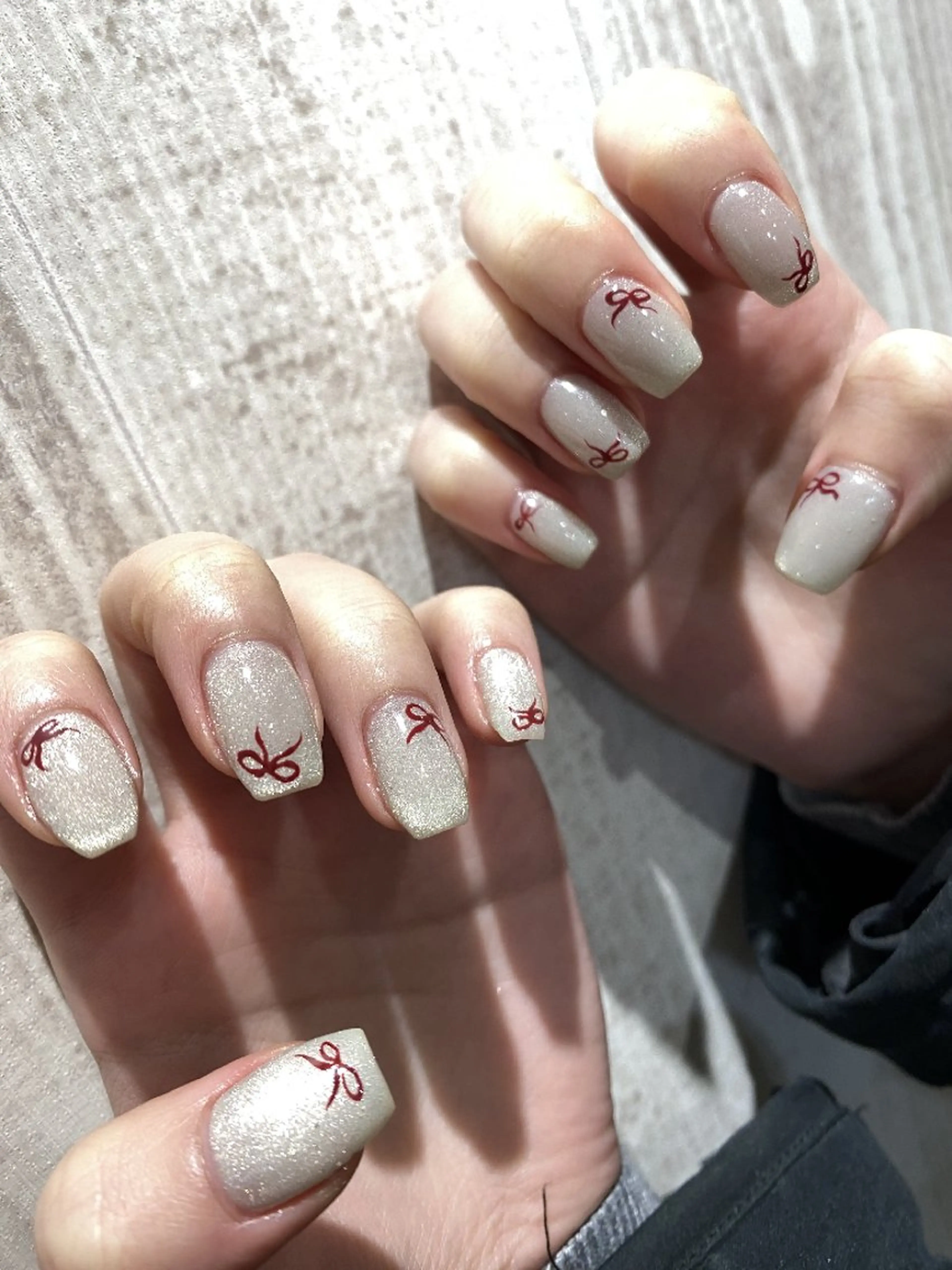 ネイル リボン 春ネイル 5日16時マグネット 4980円❣️のネイルデザイン