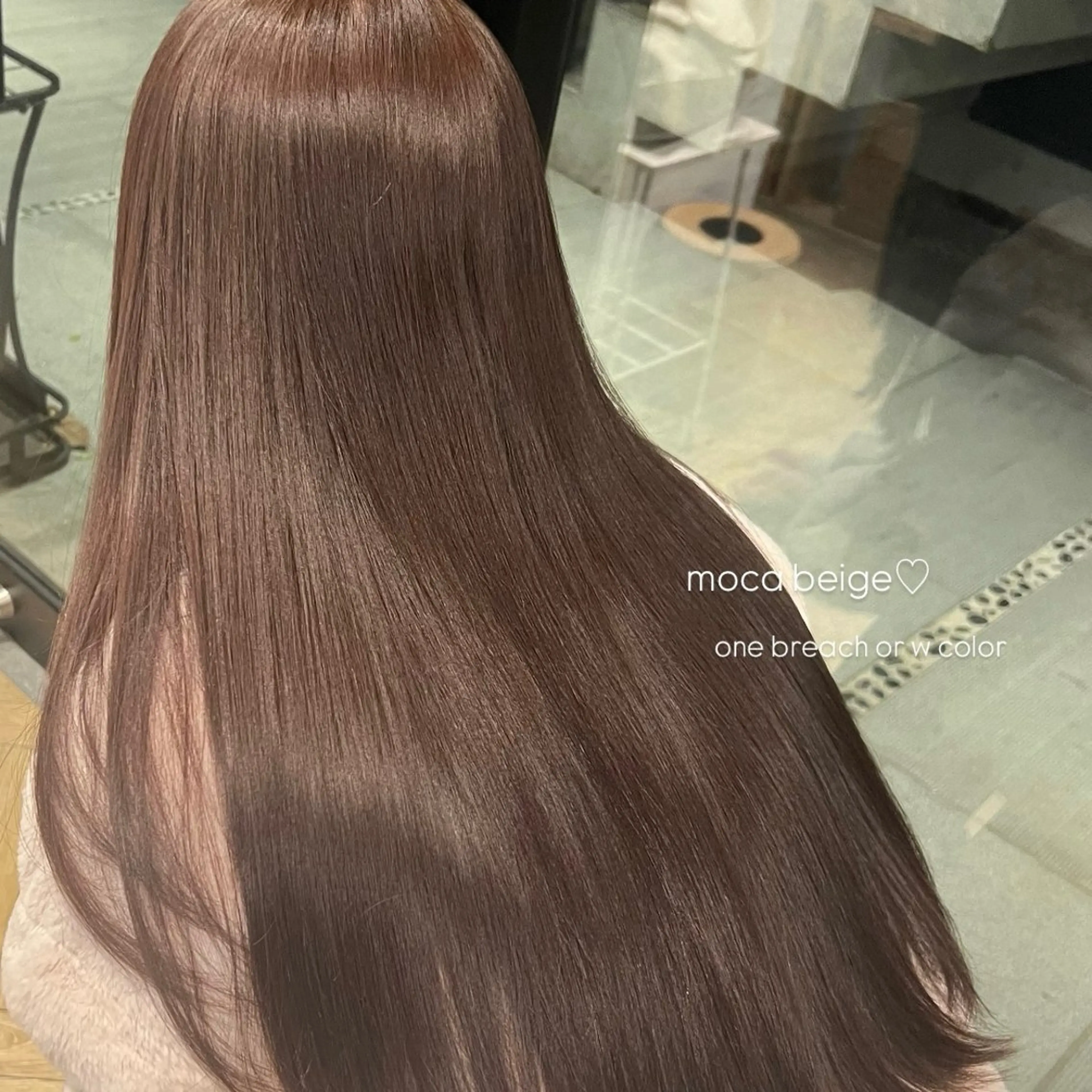ロング カラー ベージュカラー ブリーチ ダブルカラー モカベージュ ブリーチなしカラー 🩰暖色/おベージュ /ayano🥣🫧のヘアスタイル