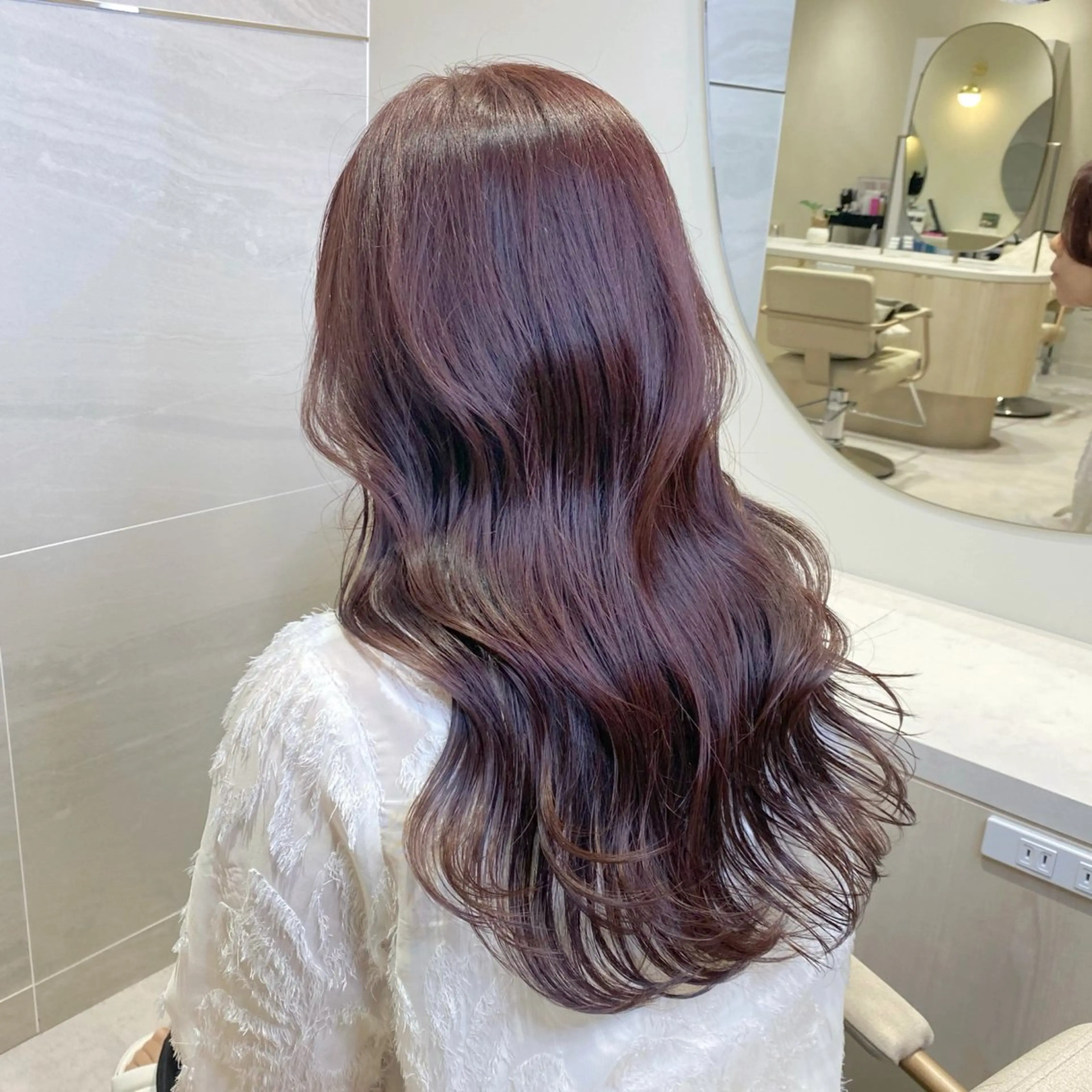 セミロング カラー ブラウンカラー イルミナカラー ピンクカラー ピンクブラウン 韓国風ヘア カット ヘアカラー トリートメント ブリーチなしダブル カラー🧸🐺陽介のヘアスタイル