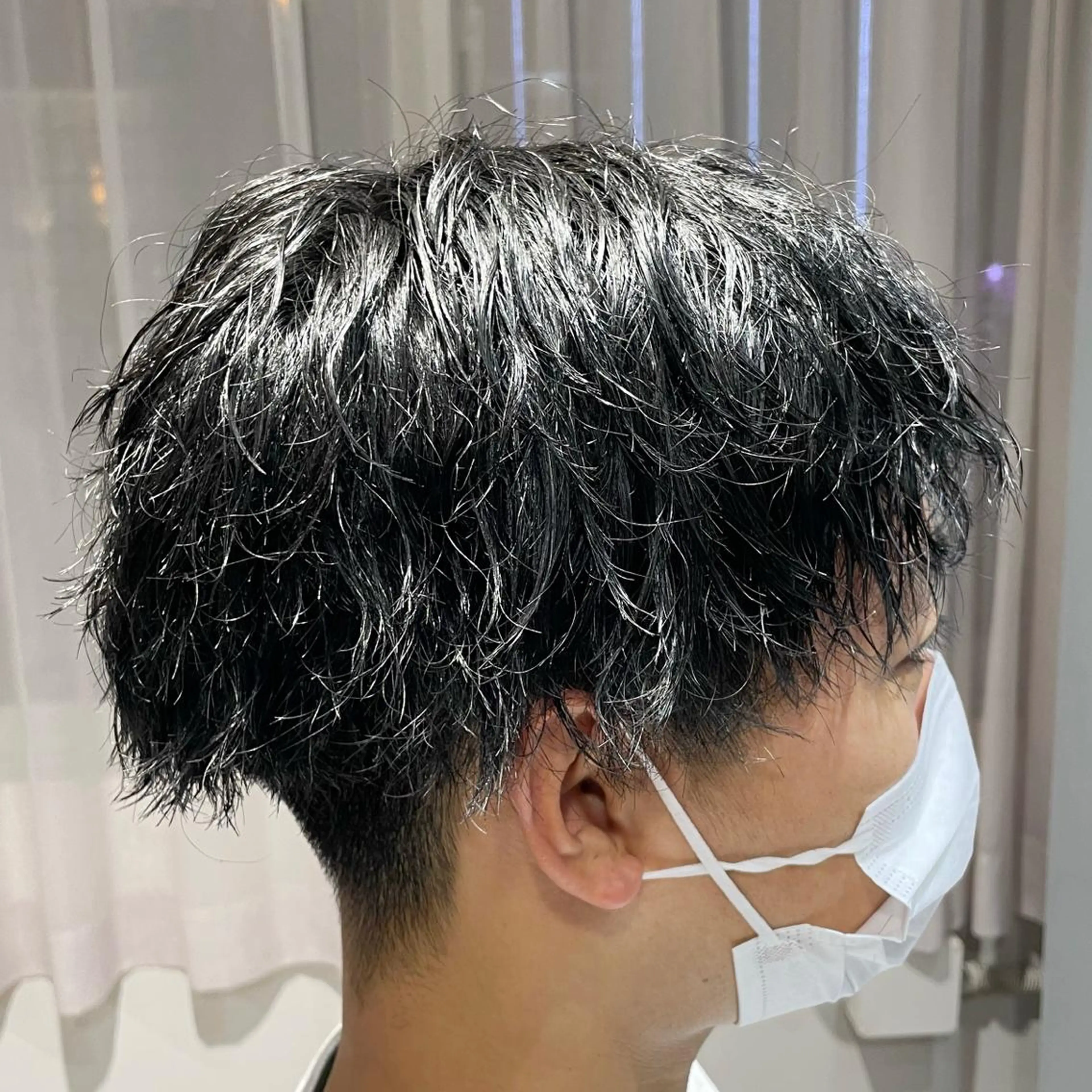 ショート パーマ メンズ メンズパーマ 学生（メンズ向け） 入学式 卒業式のヘアスタイル 学生 メンズ/メンズパーマ /心斎橋/新地政紀のヘアスタイル