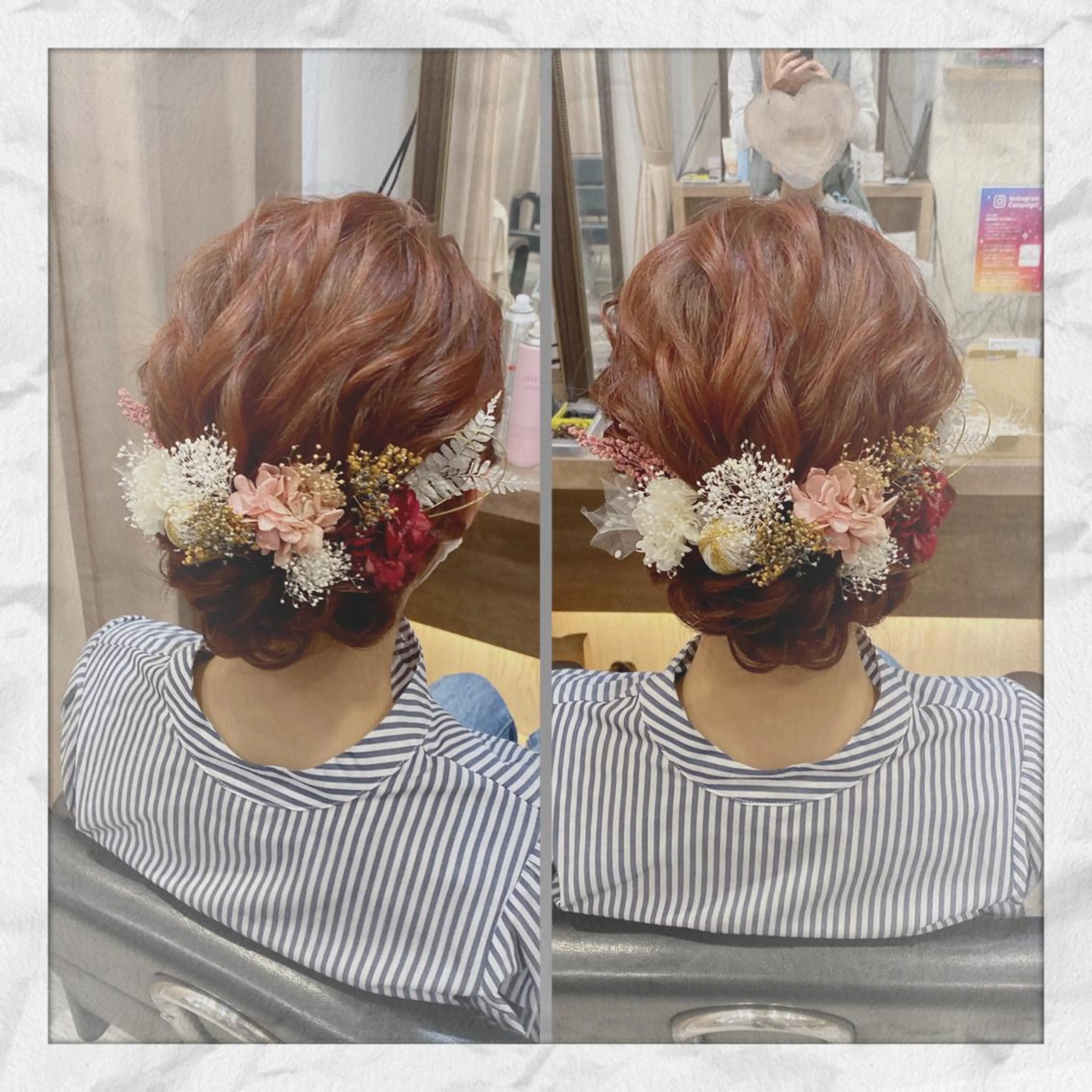 セミロング ヘアアレンジ ヘアセット ヘアセット/着付け 𓇼 松本 夏美𓇼のヘアスタイル