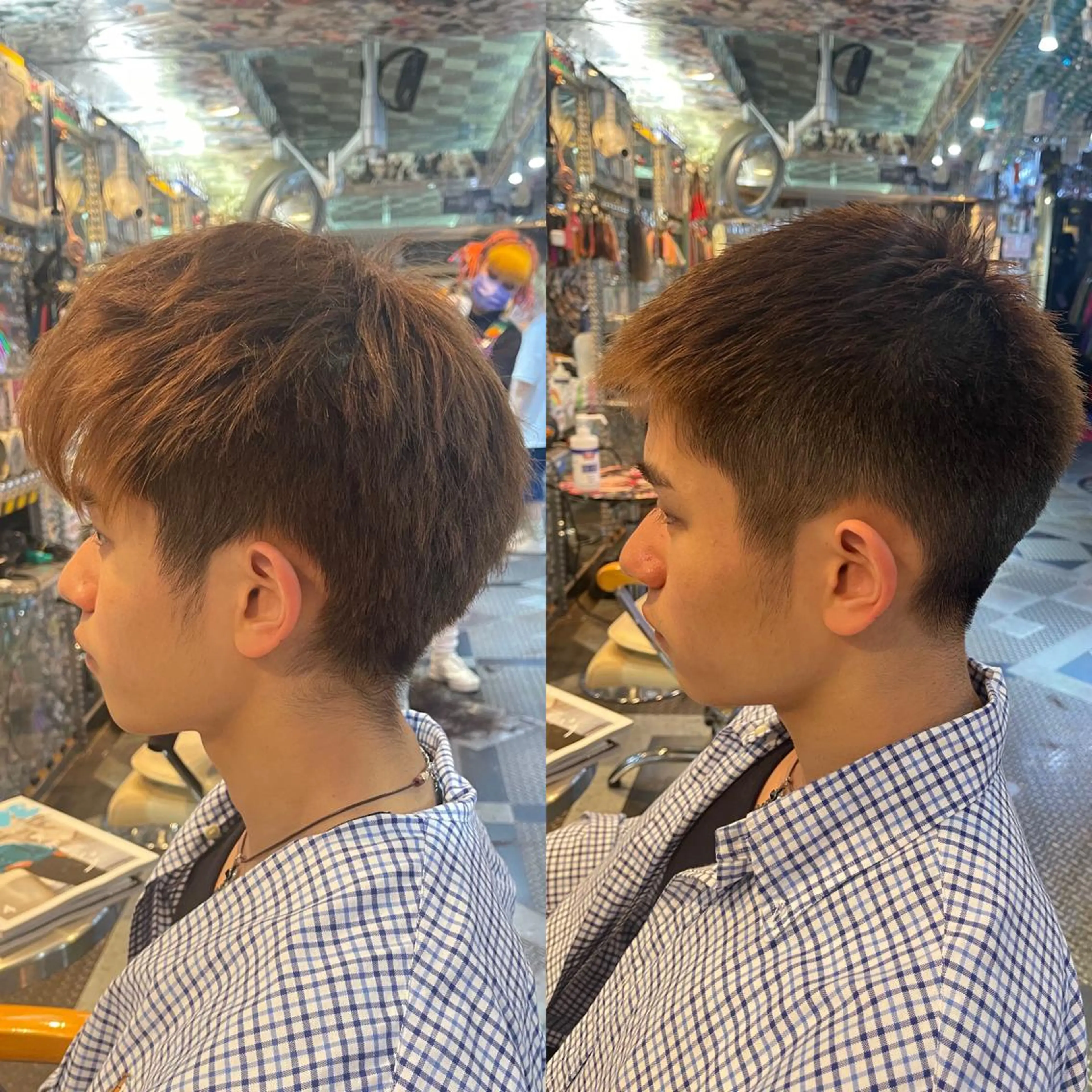 ショート カラー ヘアアレンジ メンズ haco+所属・🌈派手髪エクステ ブレイズ🌈ひろとのヘアスタイル