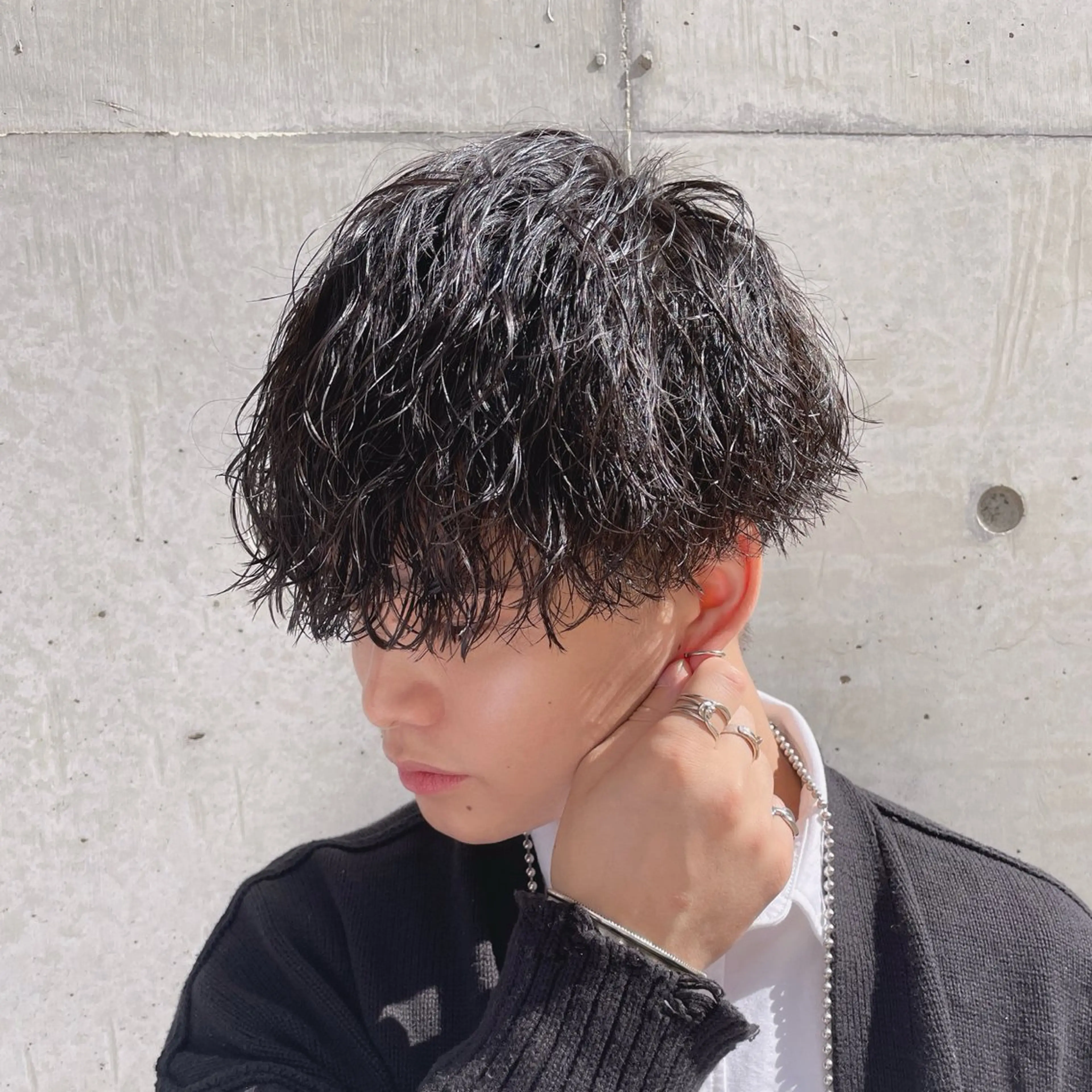 メンズカット＋ツイストパーマ＋トリートメントの写真