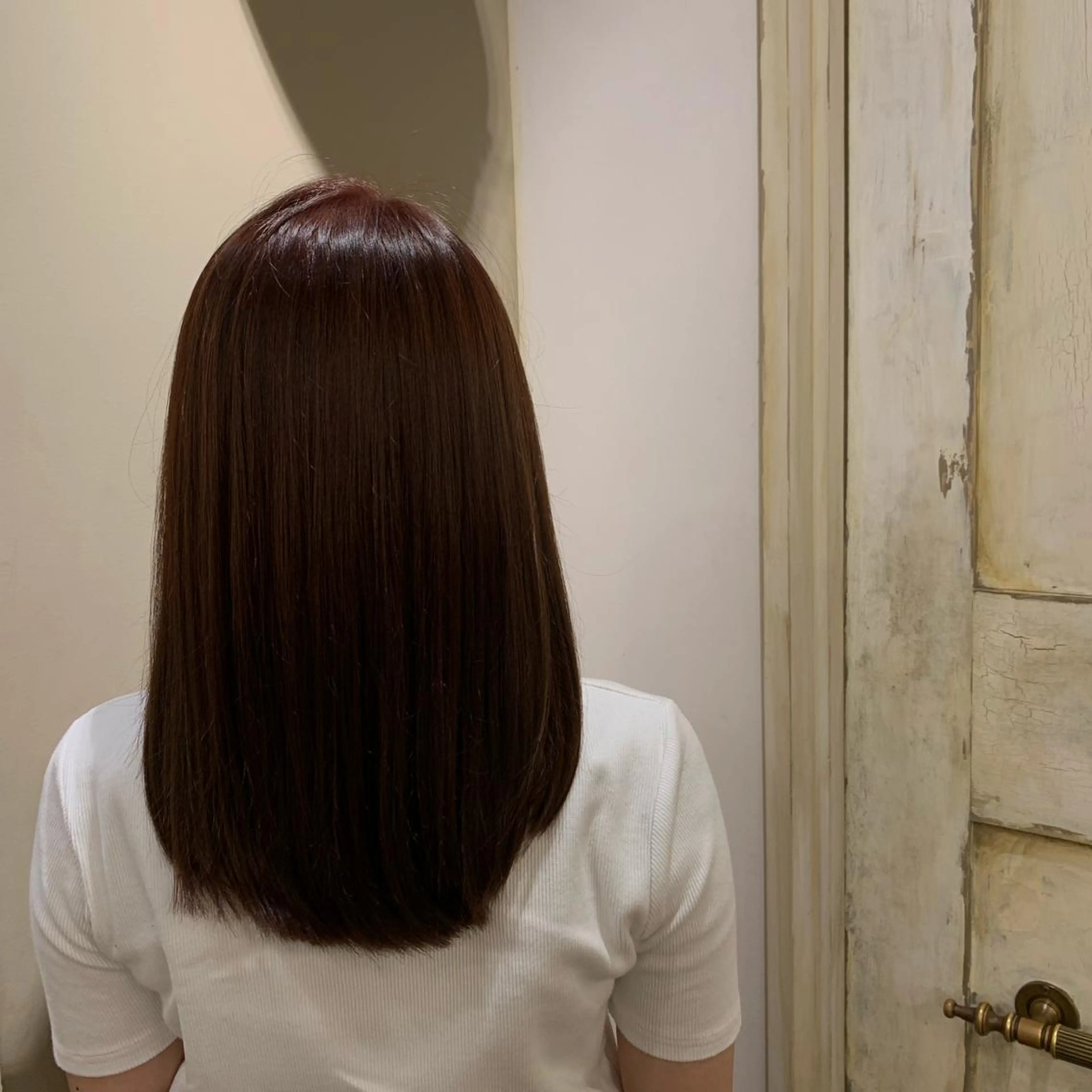 セミロング カラー ベージュカラー ピンクカラー ピンクベージュ トリートメント 美容室moon所属・韓国スタイル🇰🇷 annaのヘアスタイル