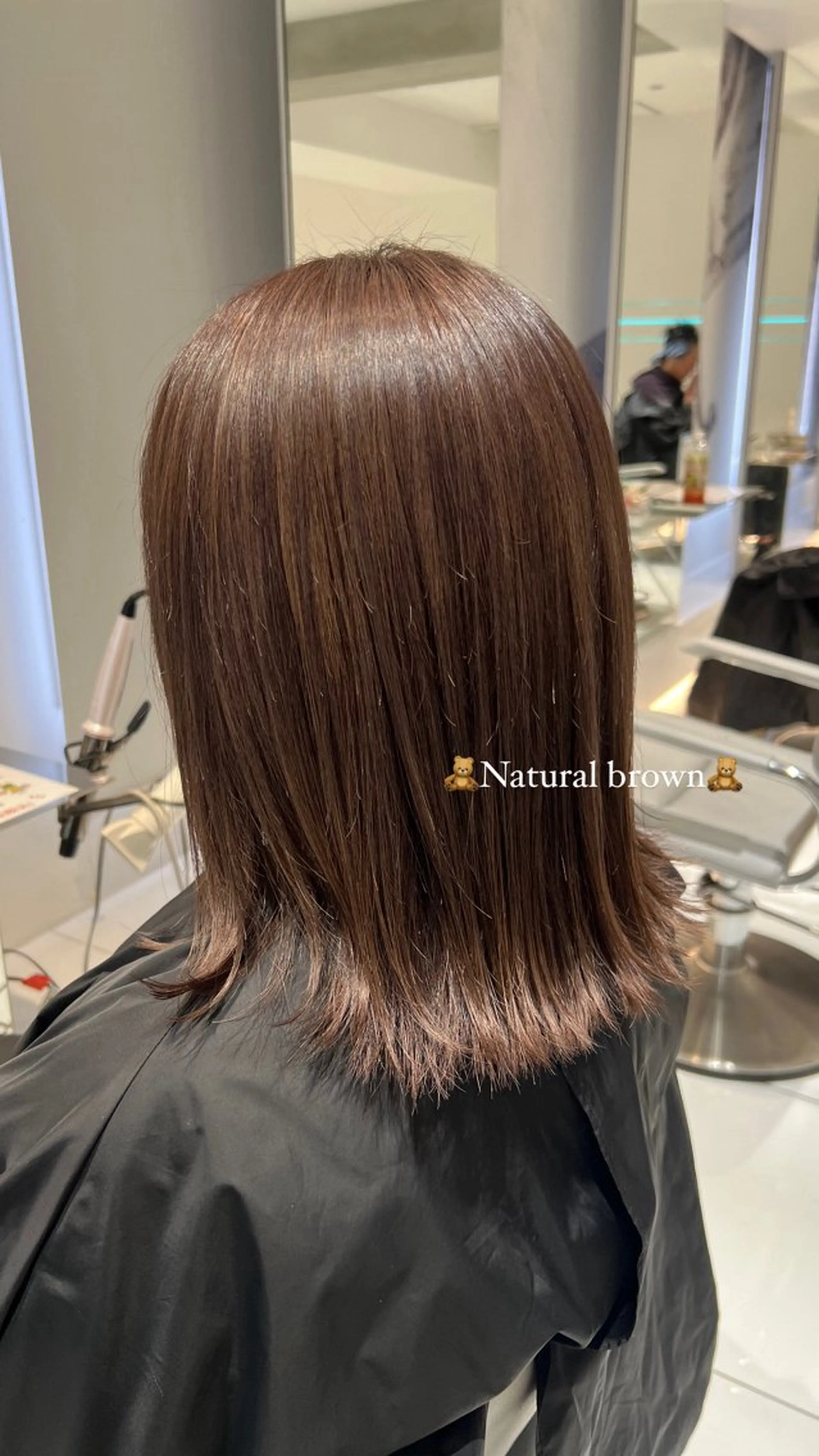 ミディアム カラー ベージュカラー ブリーチ ヘアカラー Rena ,のヘアスタイル