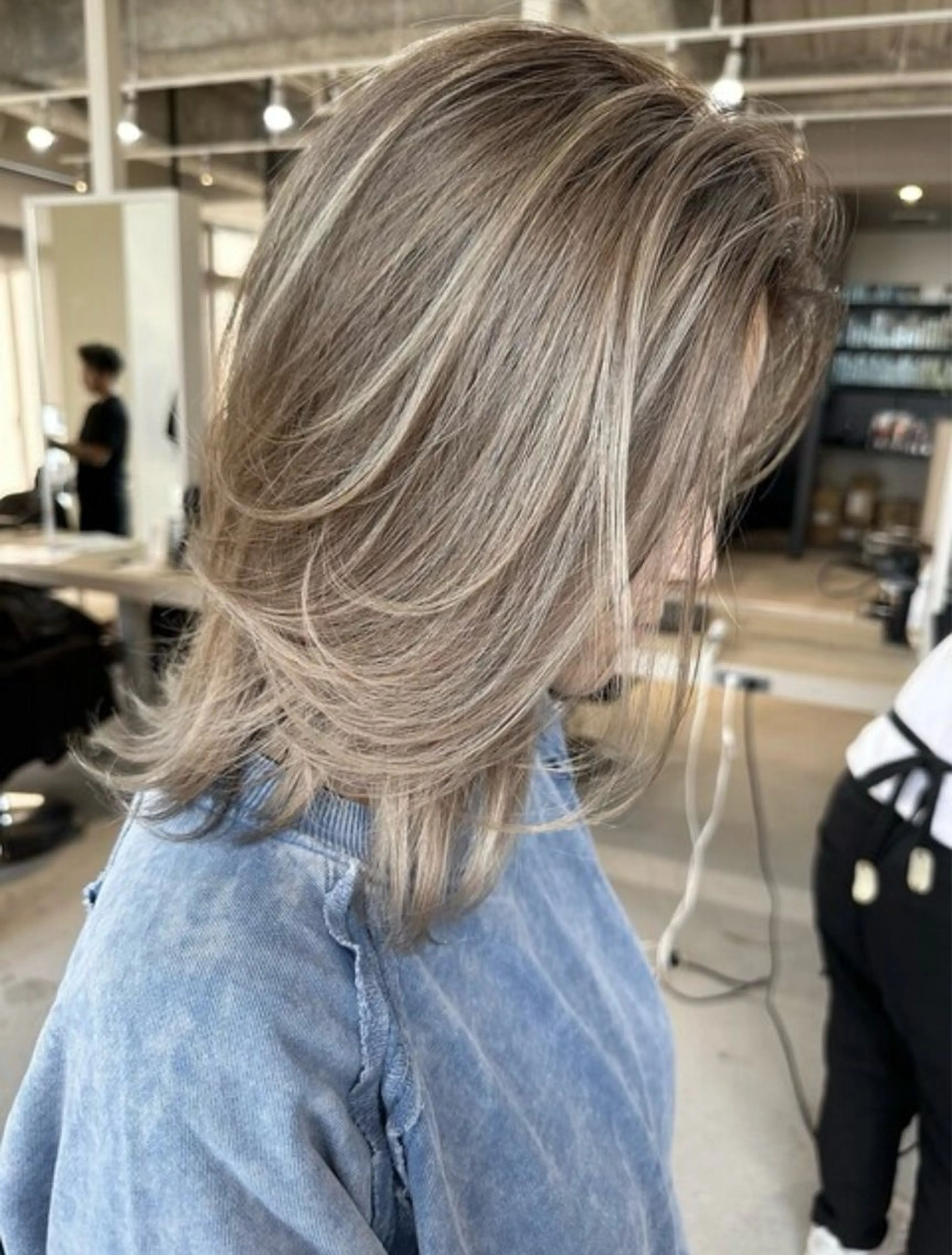 ミディアム ハイライト 'oli所属・難波'oli【オリ】 美容室のヘアスタイル