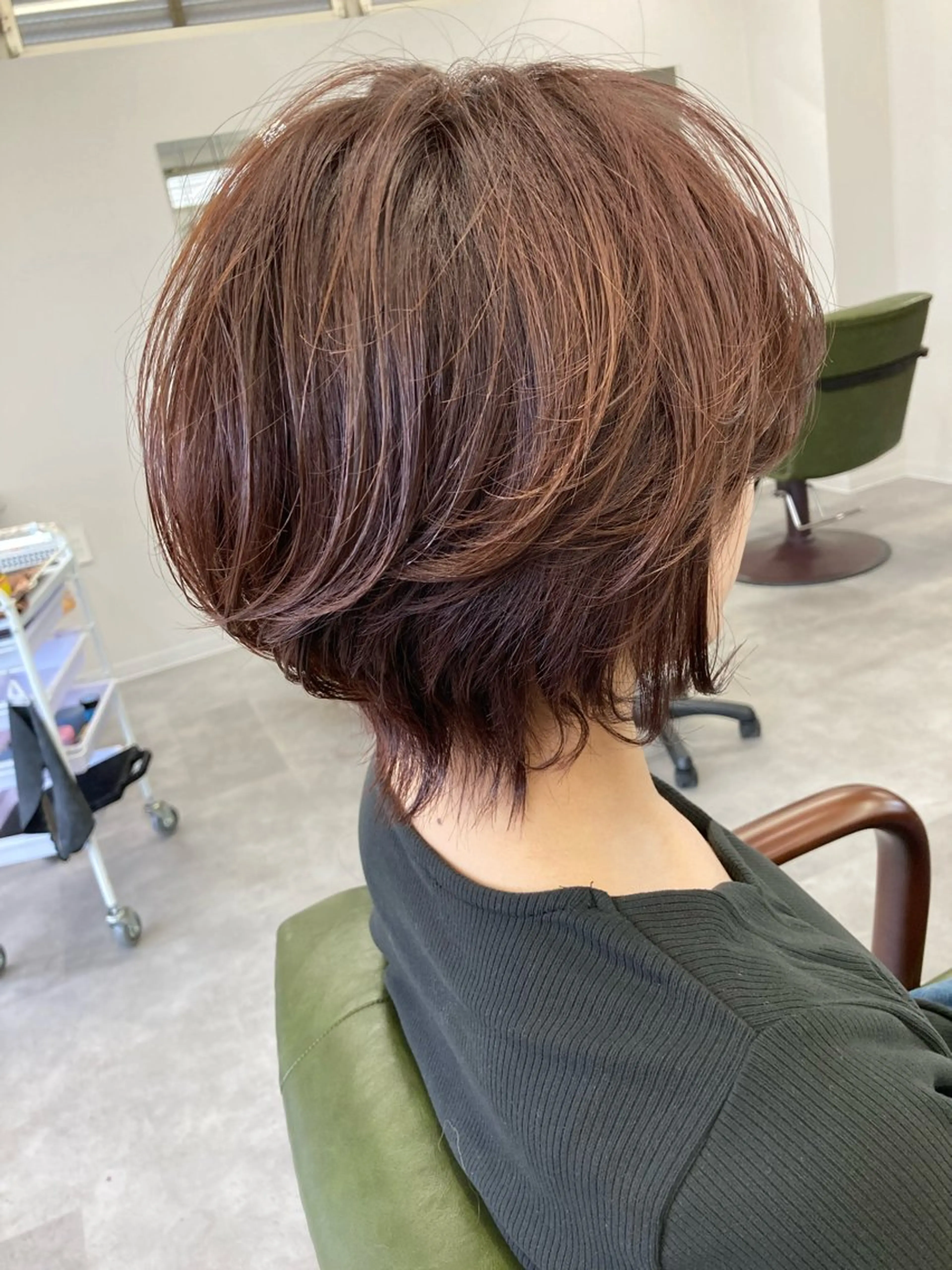 ショート カラー ラベンダーカラー ピンクカラー ピンクラベンダー ショートヘア ウルフカット カット ヘアカラー トリートメント SHAFT Ieiriのヘアスタイル