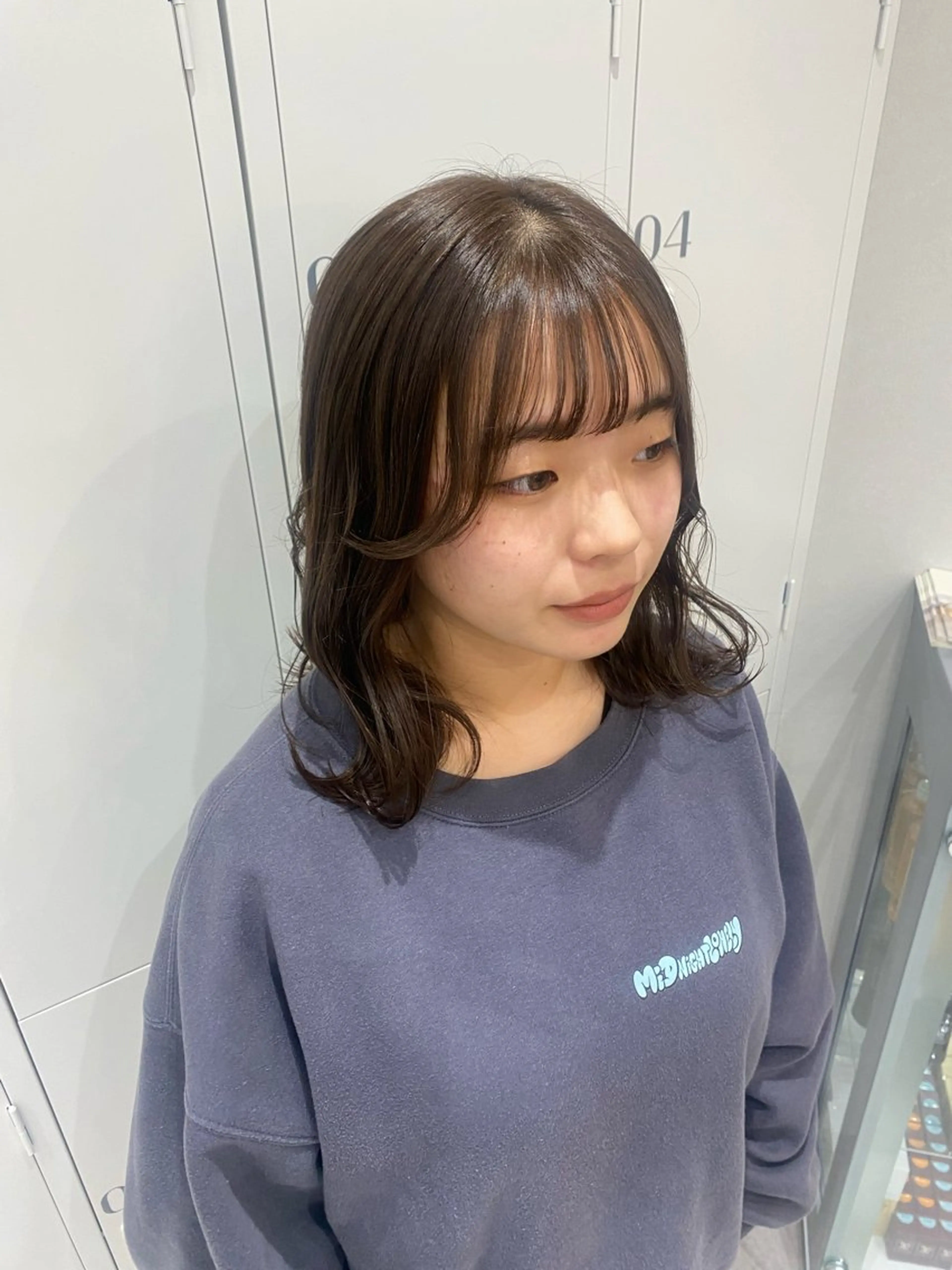 ミディアム カラー ヘアアレンジ 透明感カラー グレージュ ヘアカラー ボブ /ニュアンス/ satomi🧸💖のヘアスタイル