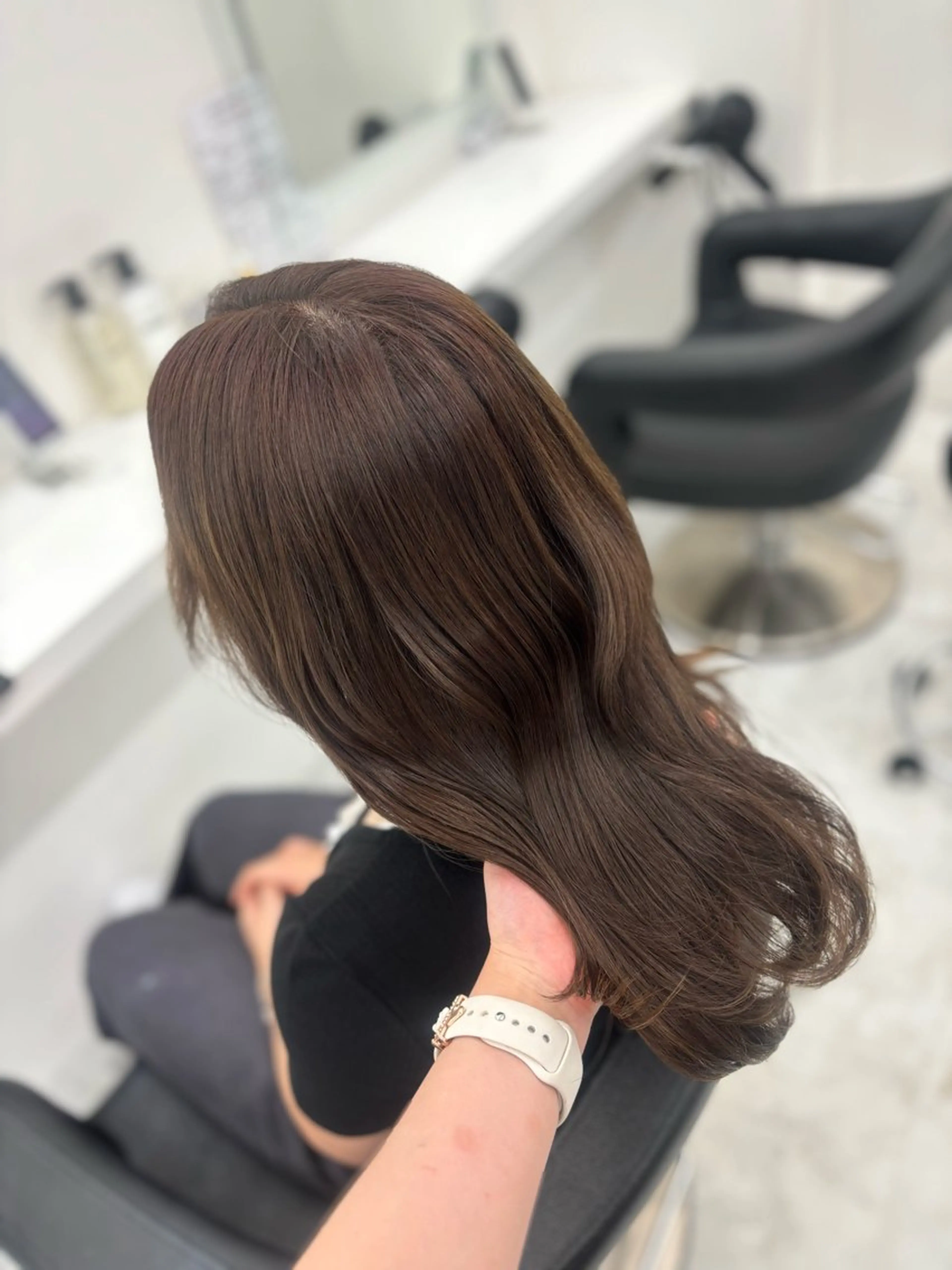 セミロング カラー カット ヘアカラー トリートメント 🤍レイヤー/顔周り 暖色hirari🤍のヘアスタイル