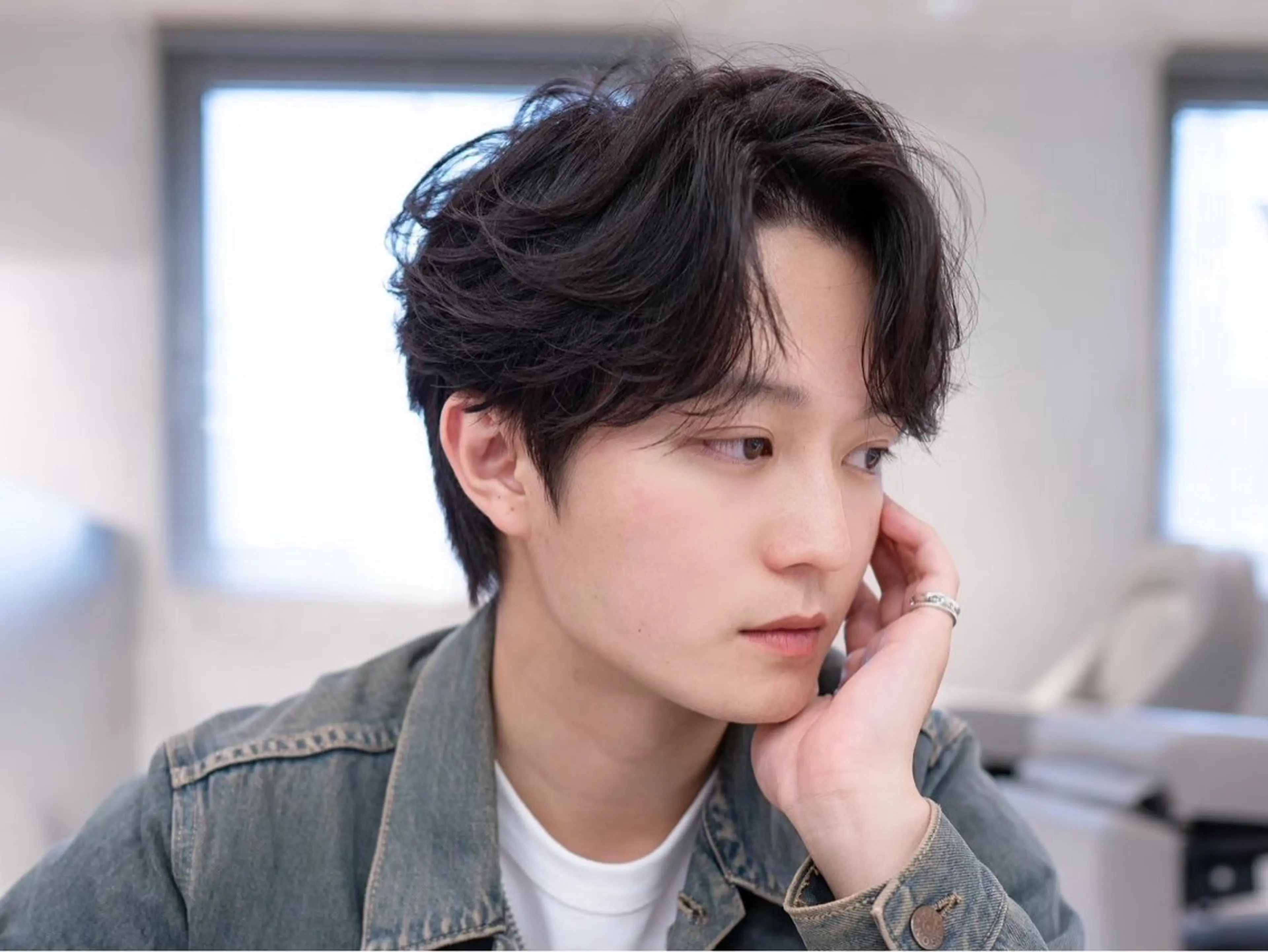 ショート メンズ センターパート 学生（メンズ向け） 学生 カット 韓国ヘア顔周りカット そーた/渋谷駅のヘアスタイル