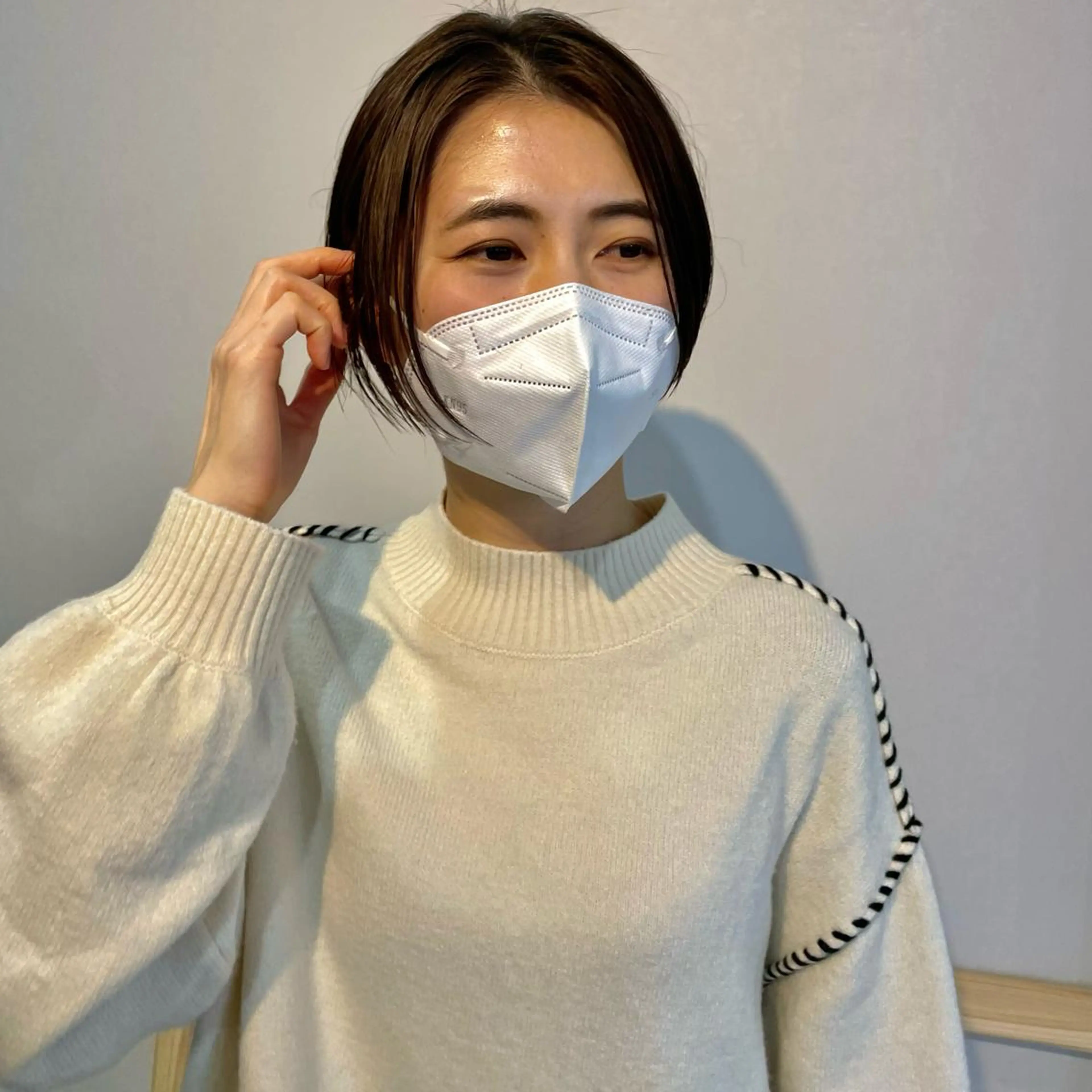 ショート カラー ショートボブ ボブ ショートヘア パーマ* 顔まわり似合わせのヘアスタイル