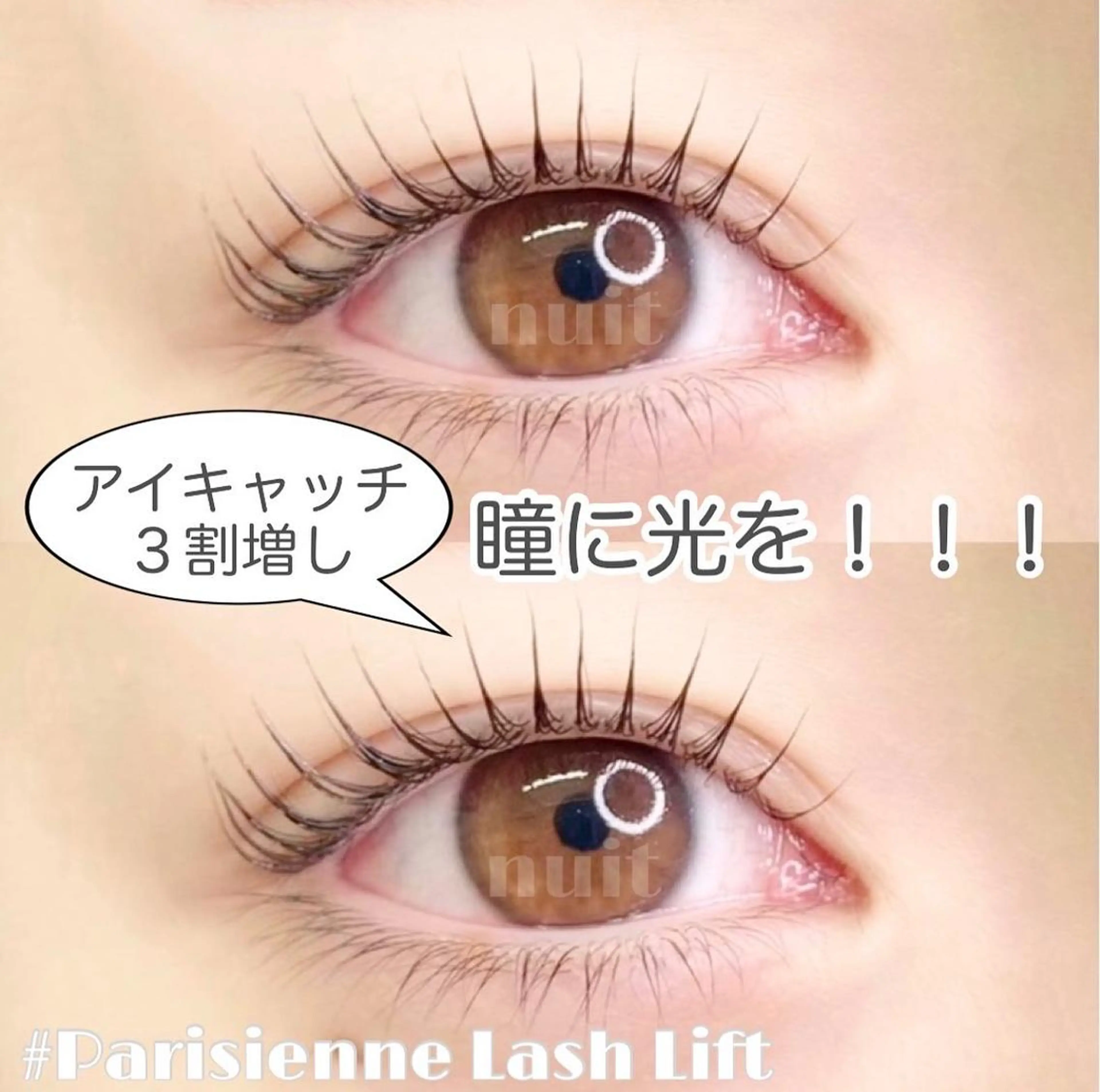 マツエク・マツパ パリジェンヌラッシュリフト eyelash  salon  nuit【ニュイ】所属・nuit 【ニュイ】 大宮 /　yucaのマツエク・マツパデザイン