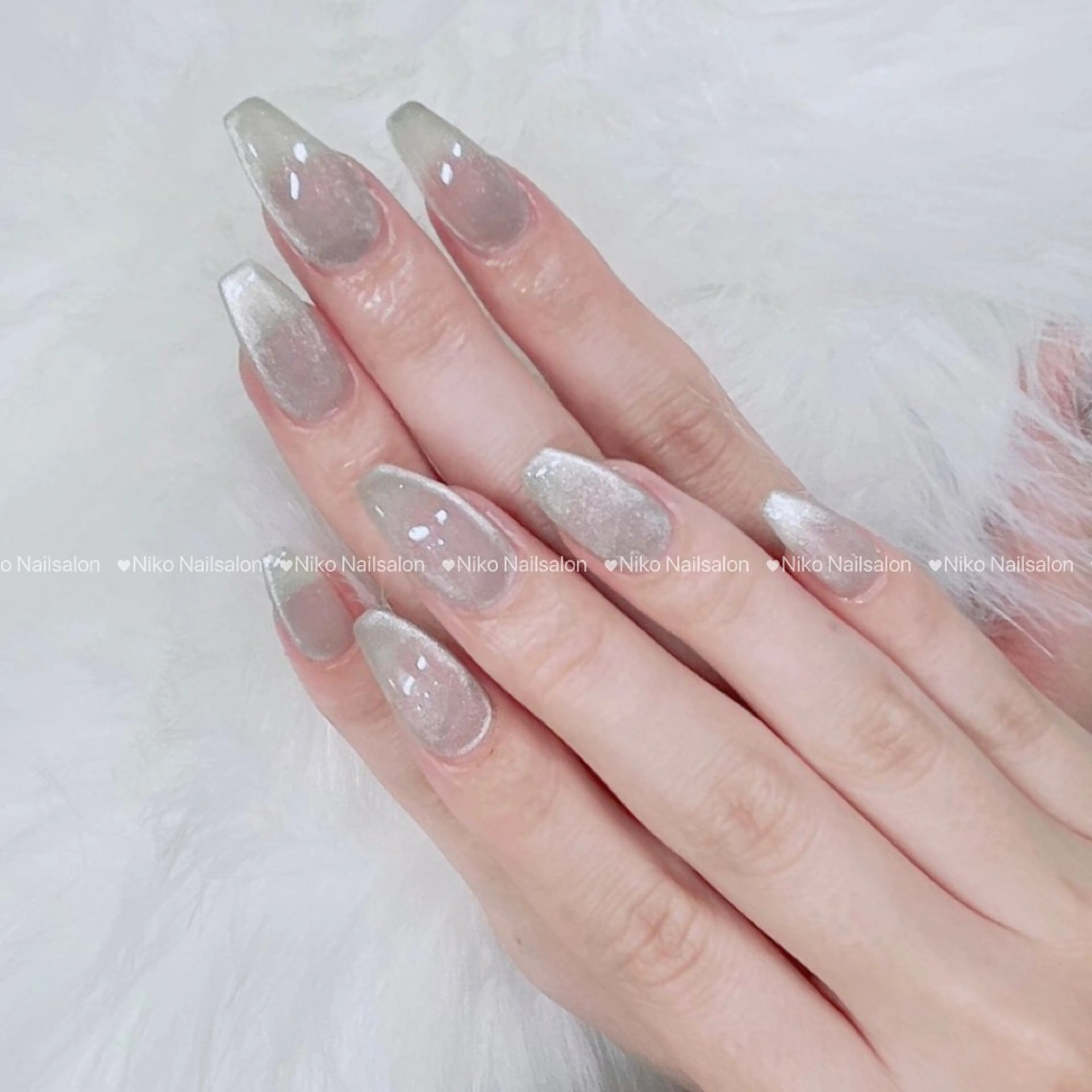 ネイル 長さ出し フットネイル フレンチネイル ジェルネイル 韓国ネイル ハンドネイル Nikoネイルサロン 高田馬場店のネイルデザイン