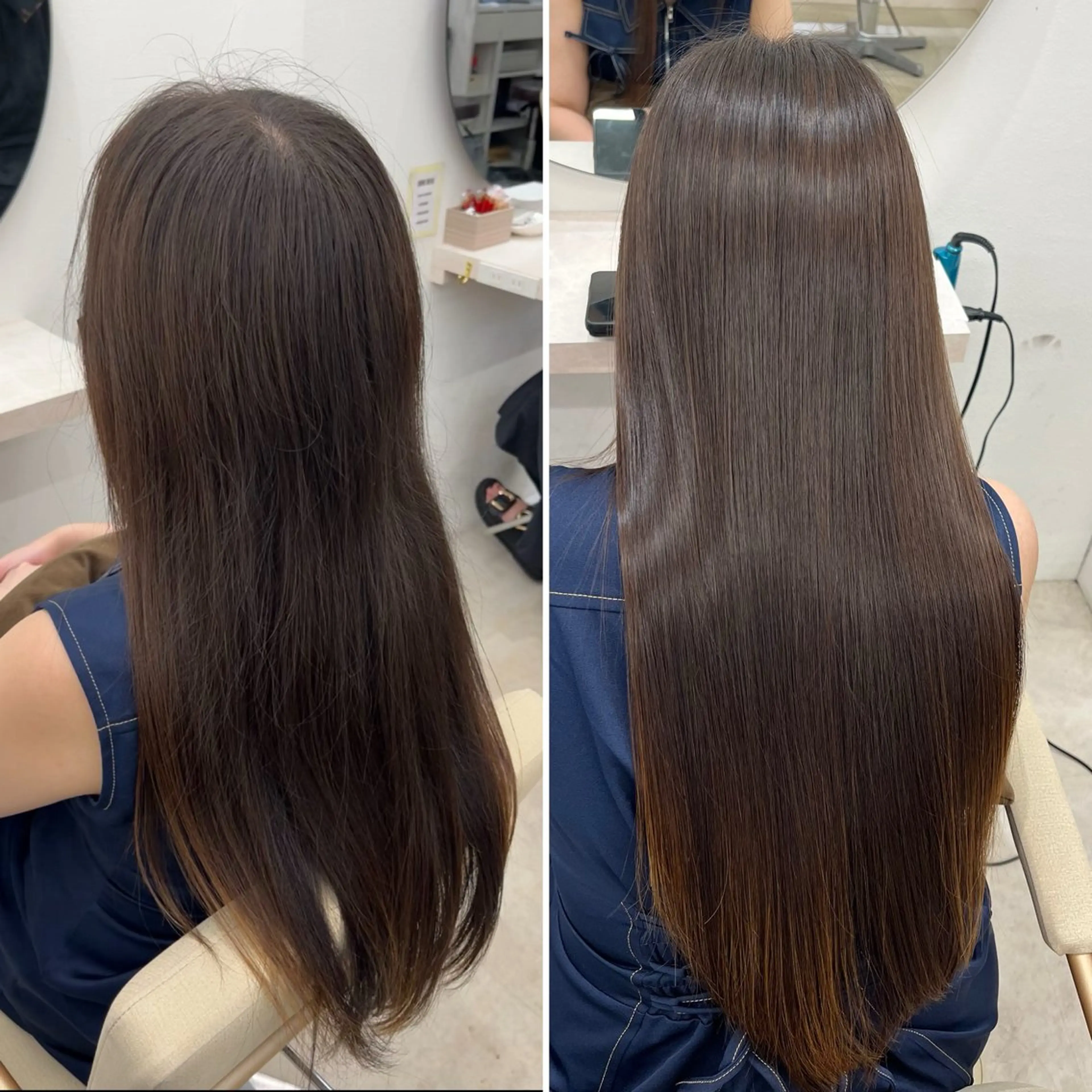 ロング カット ヘアカラー 縮毛矯正 トリートメント 【髪質改善】縮毛矯正 /core梅田/西尾のヘアスタイル