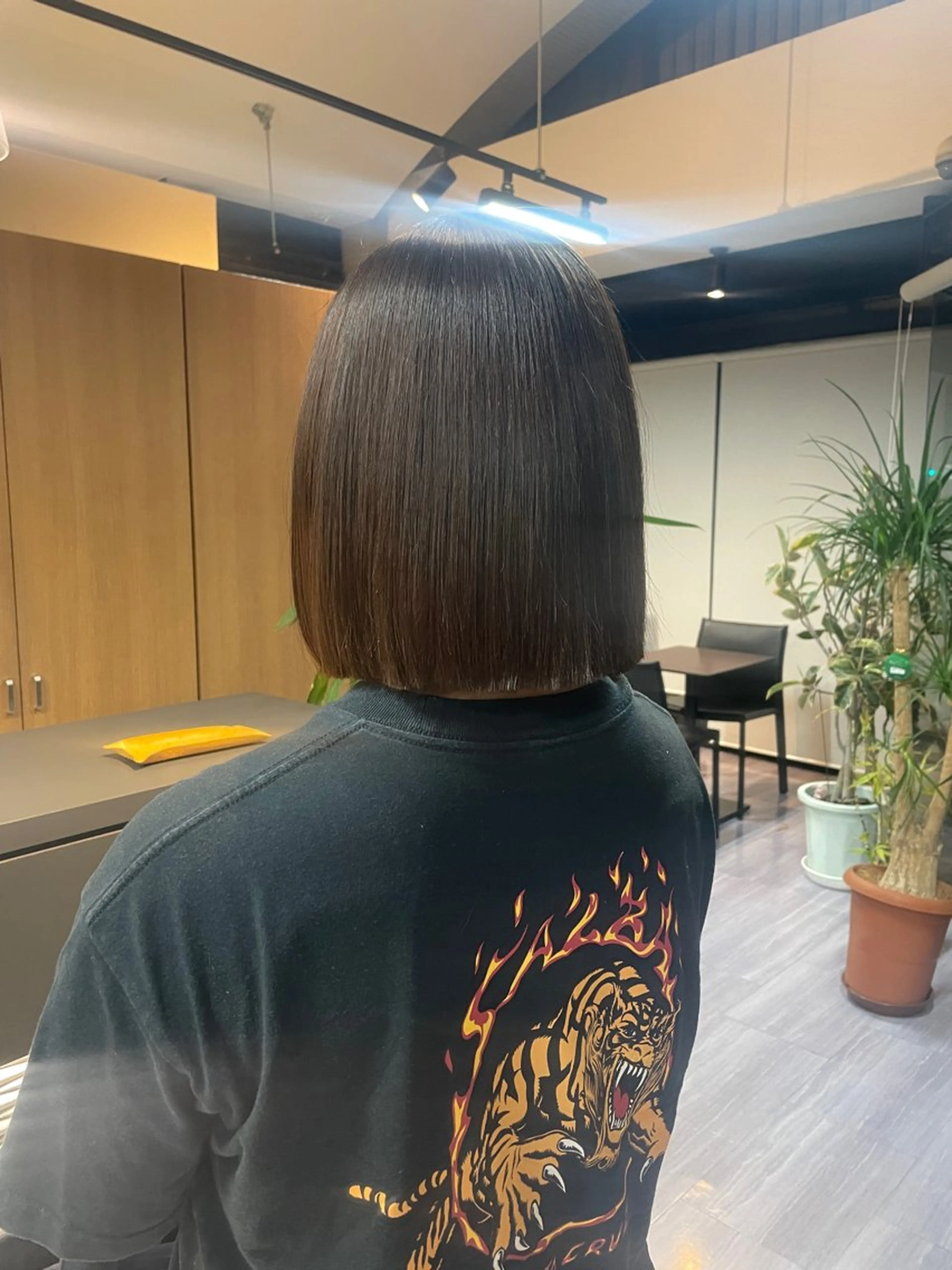 ショート 縮毛矯正 alu所属・マキノ キョウカのヘアスタイル