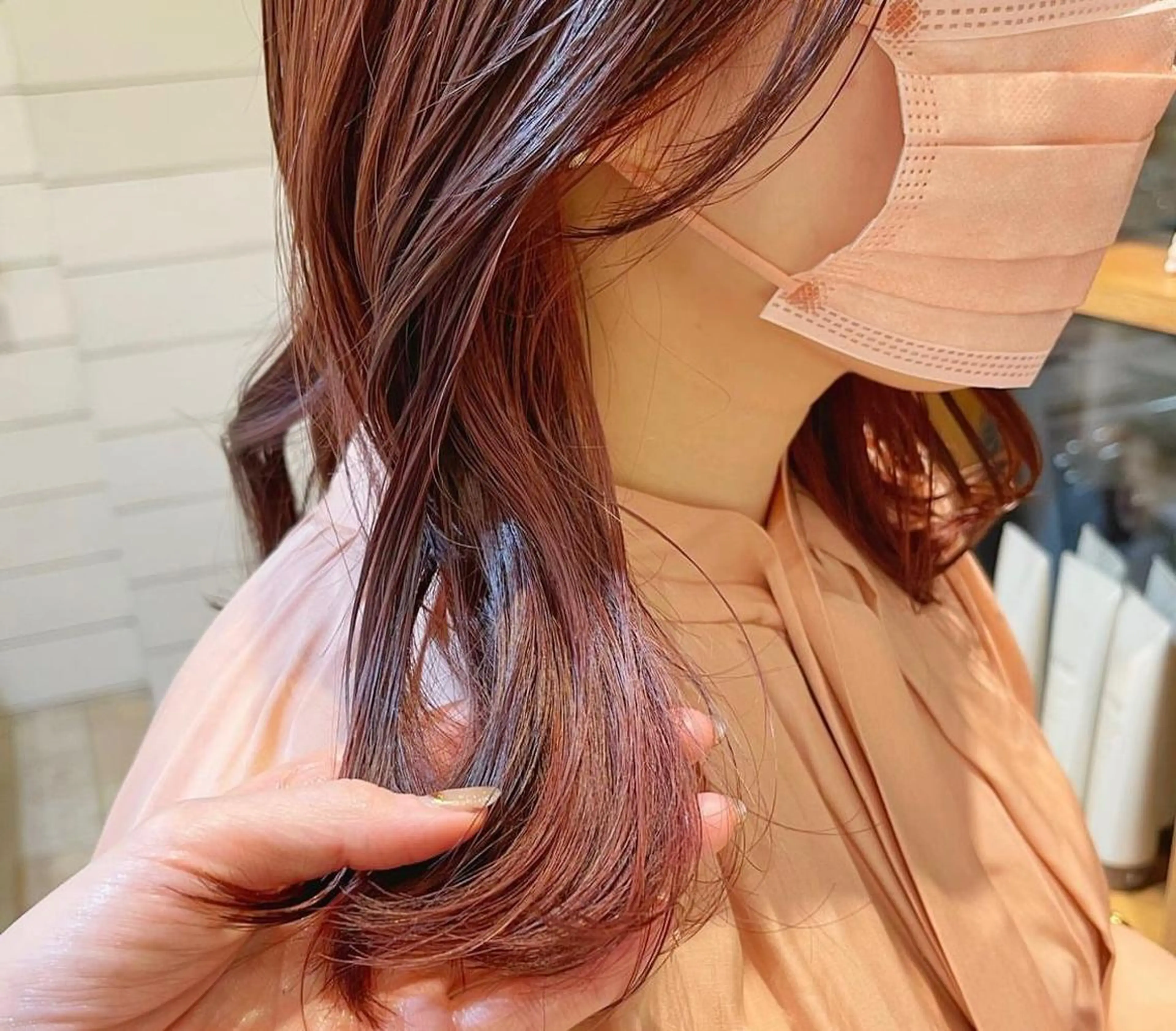 セミロング ヘアカラー トリートメント ゆもとまひろ🫧 渋谷/メンズパーマのヘアスタイル
